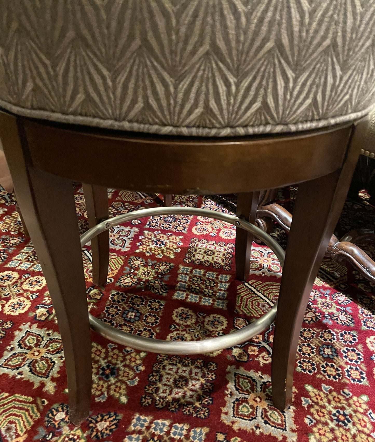 Century Upholstered Swivel Barstool (Four available) (0JQ006)