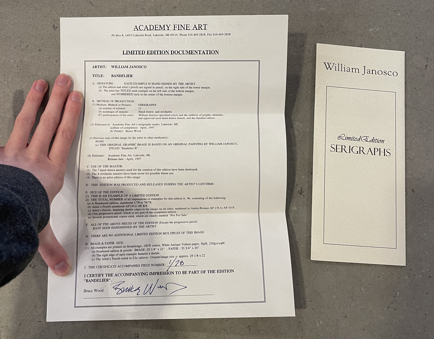 Willliam Janosco Bandelier Lithograph (0ND00Q)