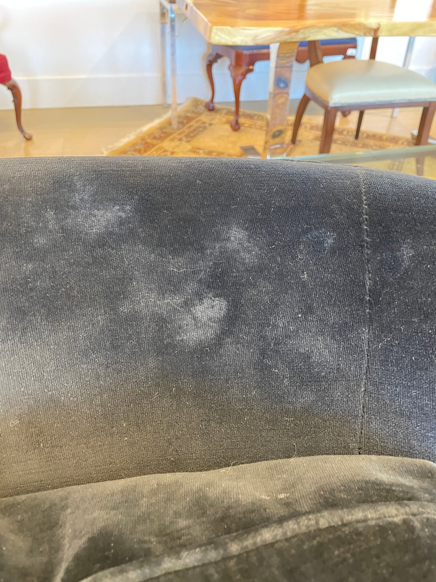 Pearson Upholstered Blue Arm Chair AS IS (0BZ00W)