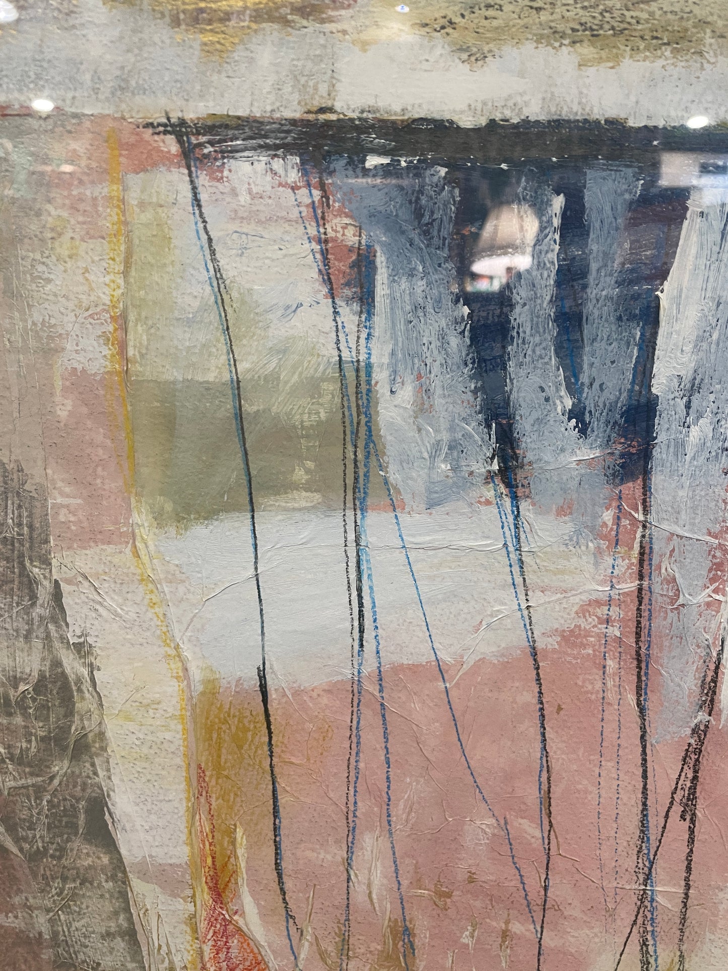William Janosco Pink Abstract "September" Multi Media Original (0ND00M)