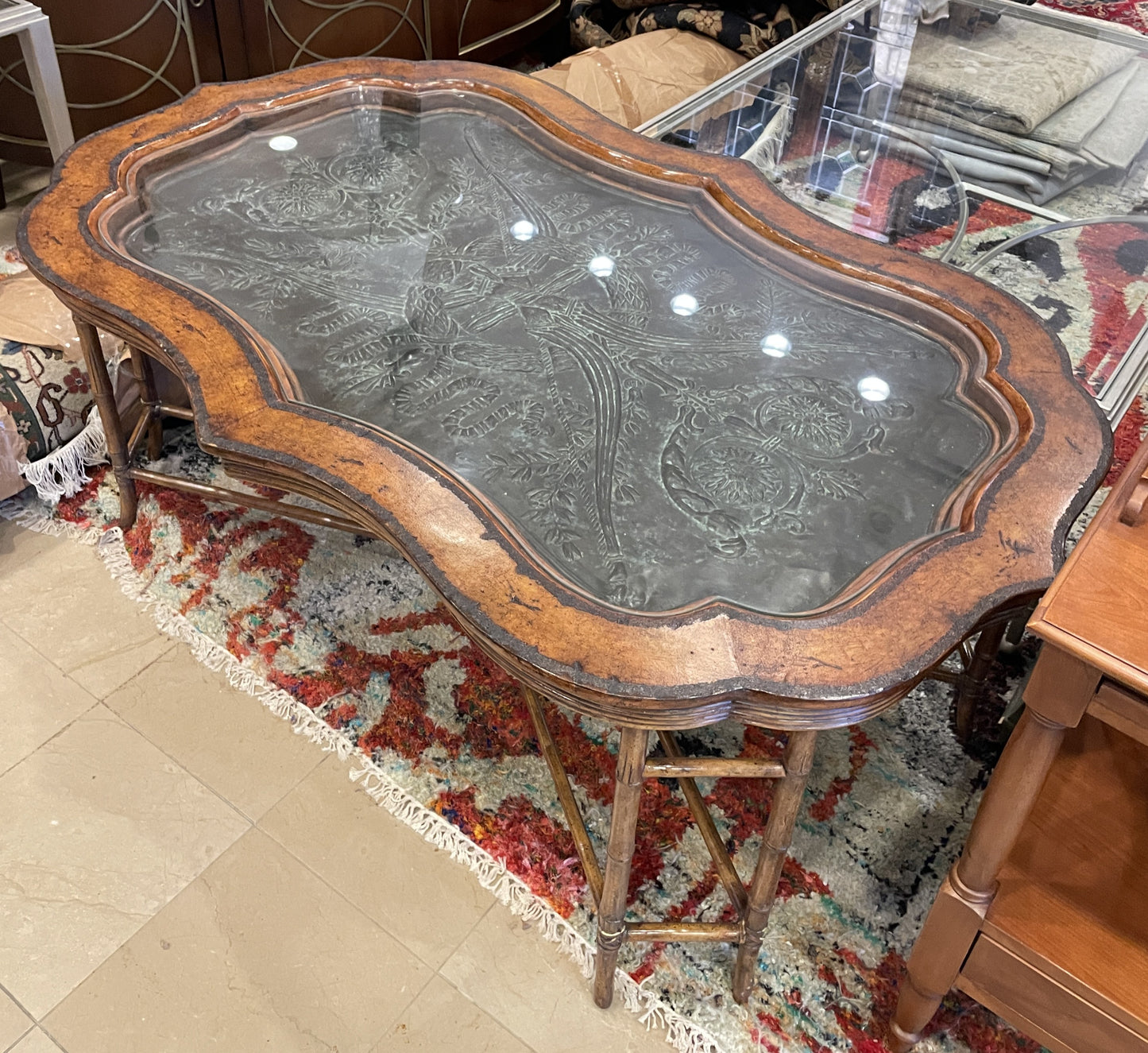 Maitland Smith Coffee table with relief center (0JQ007)