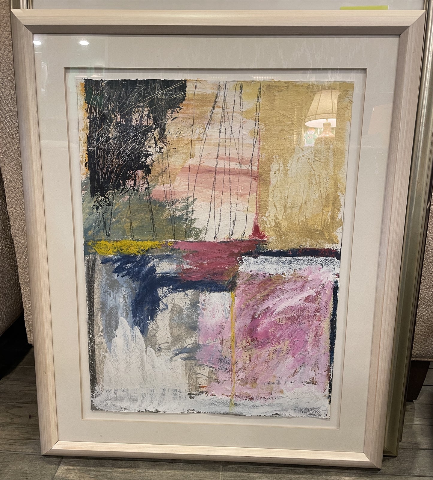 William Janosco Pink Abstract Untitled Multi Media Original (0ND00N)