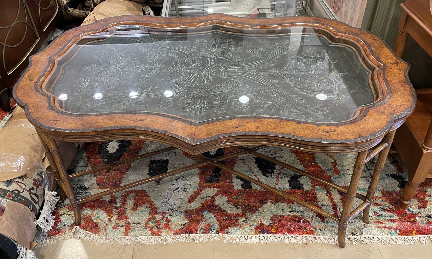 Maitland Smith Coffee table with relief center (0JQ007)