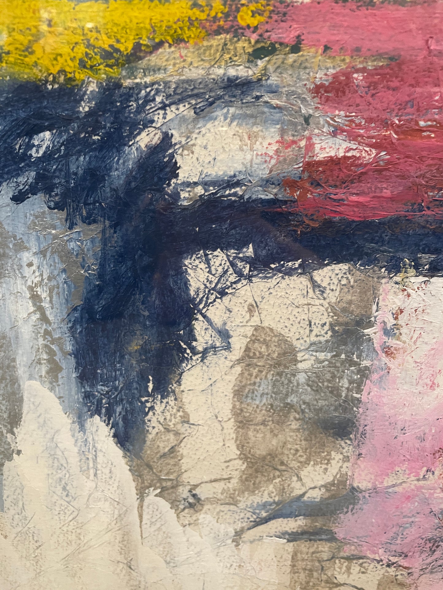 William Janosco Pink Abstract Untitled Multi Media Original (0ND00N)