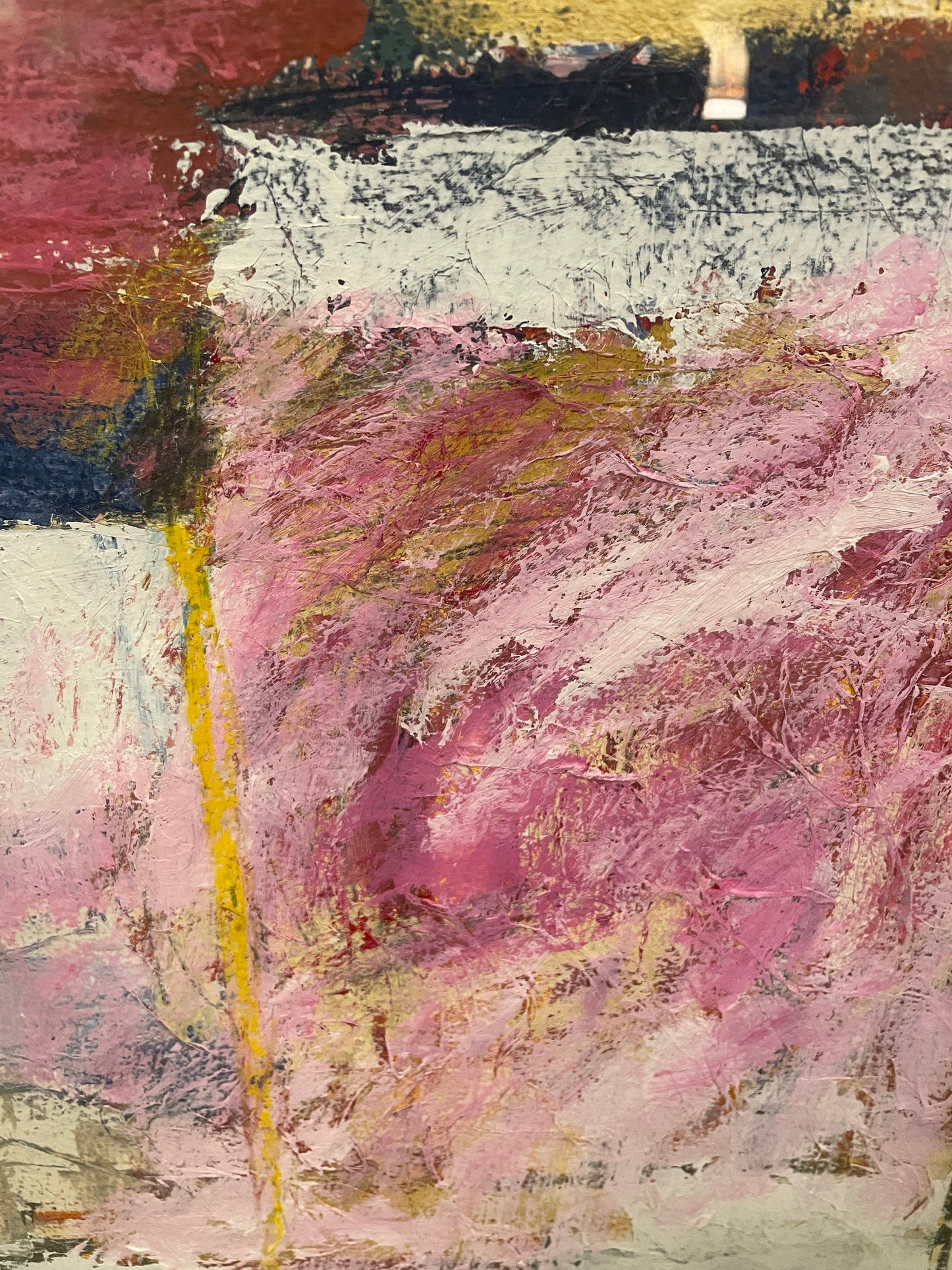 William Janosco Pink Abstract Untitled Multi Media Original (0ND00N)