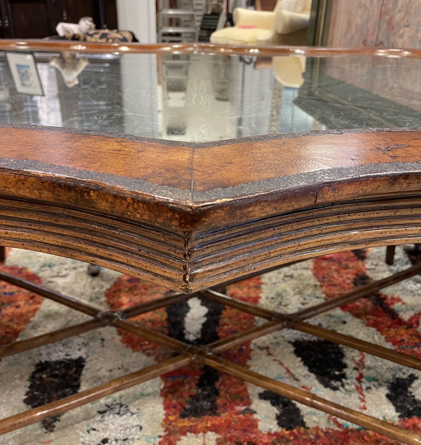 Maitland Smith Coffee table with relief center (0JQ007)