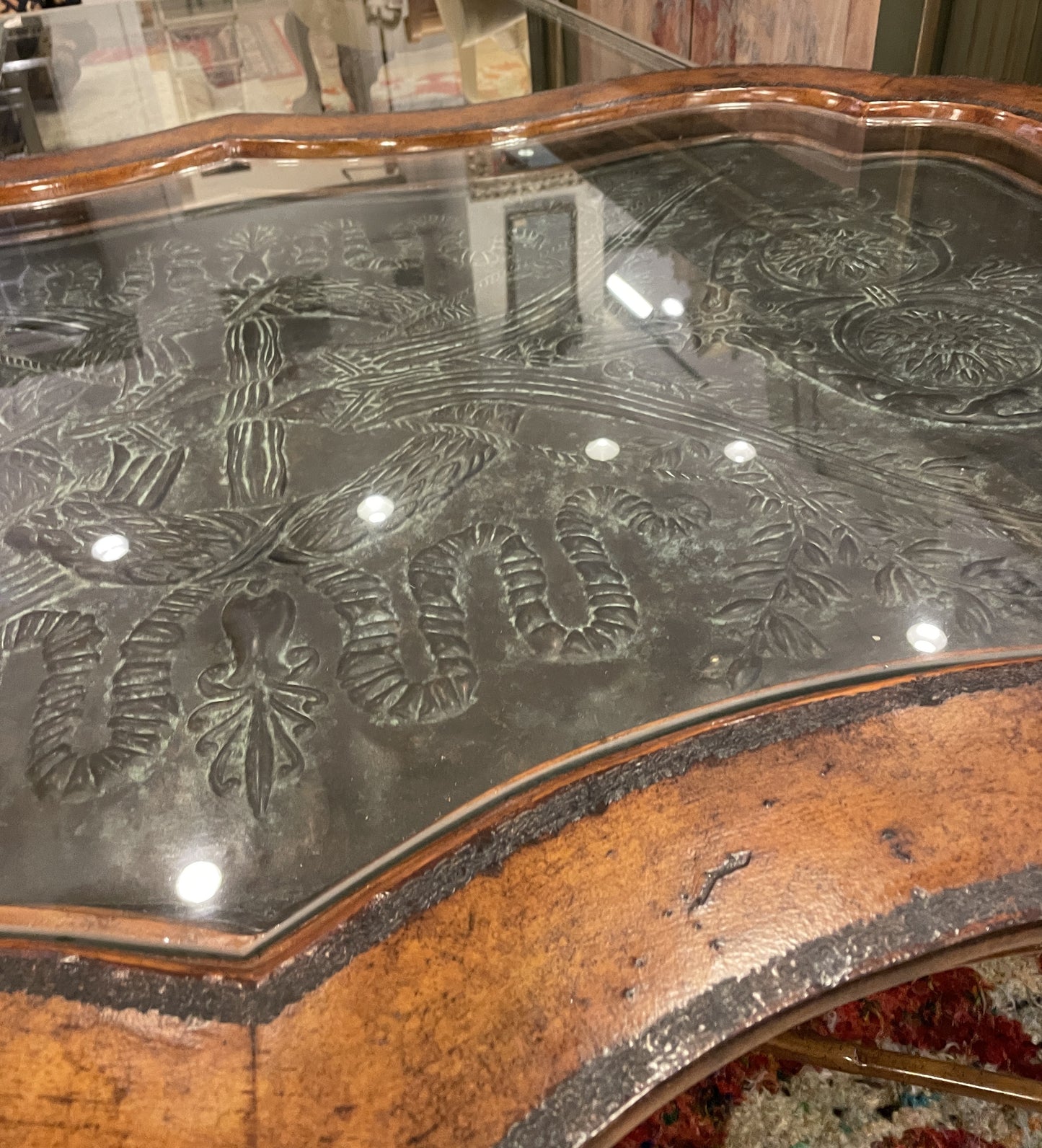 Maitland Smith Coffee table with relief center (0JQ007)