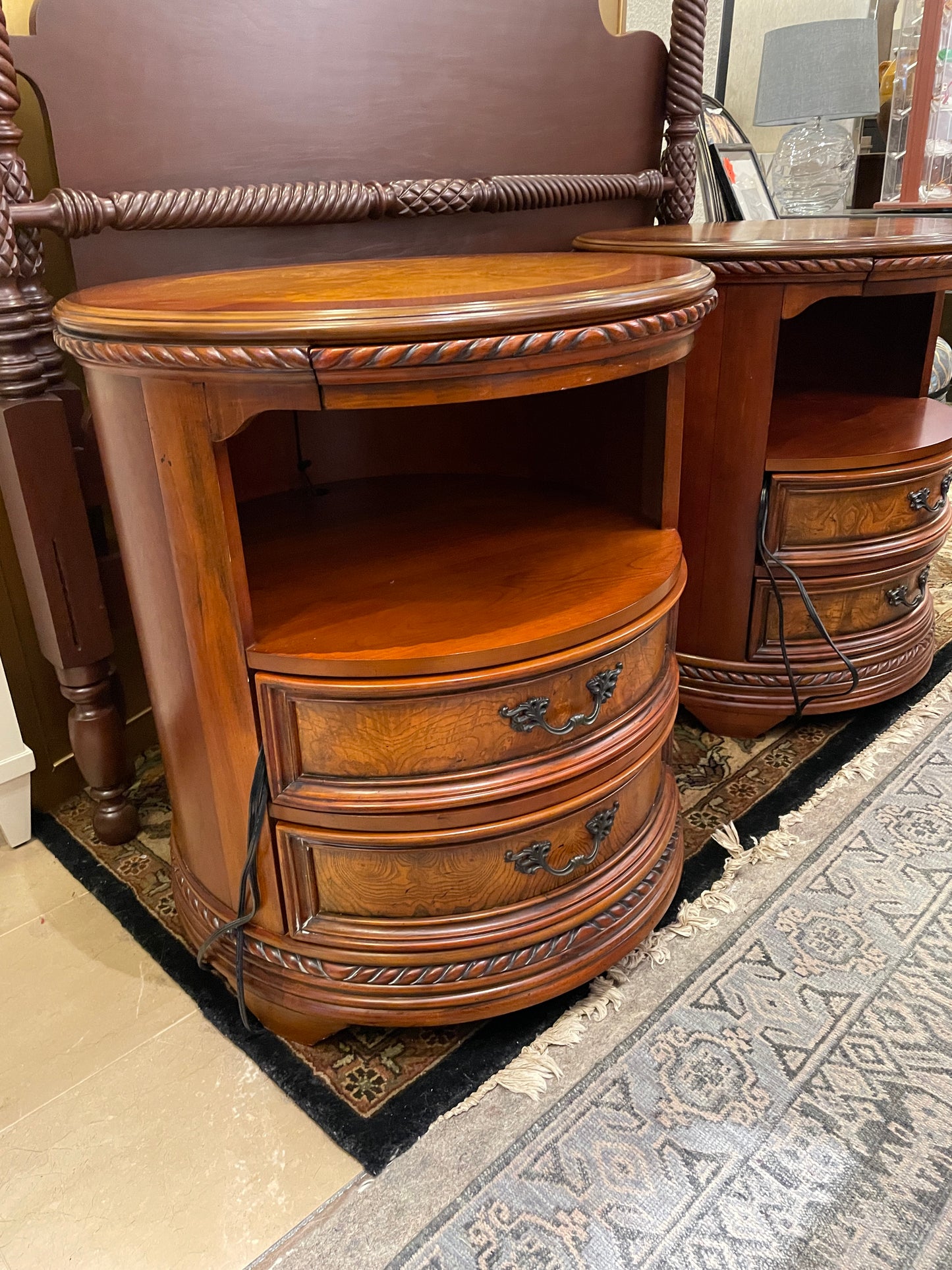 Aspenhome Round Nightstands, a pair (02U00B)