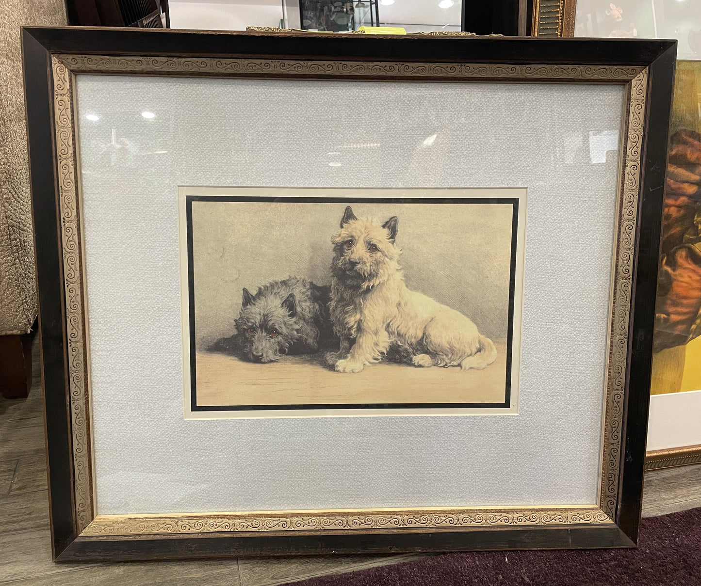 Herbert Dicksee Cairn Terriers Lithograph (0ND003)