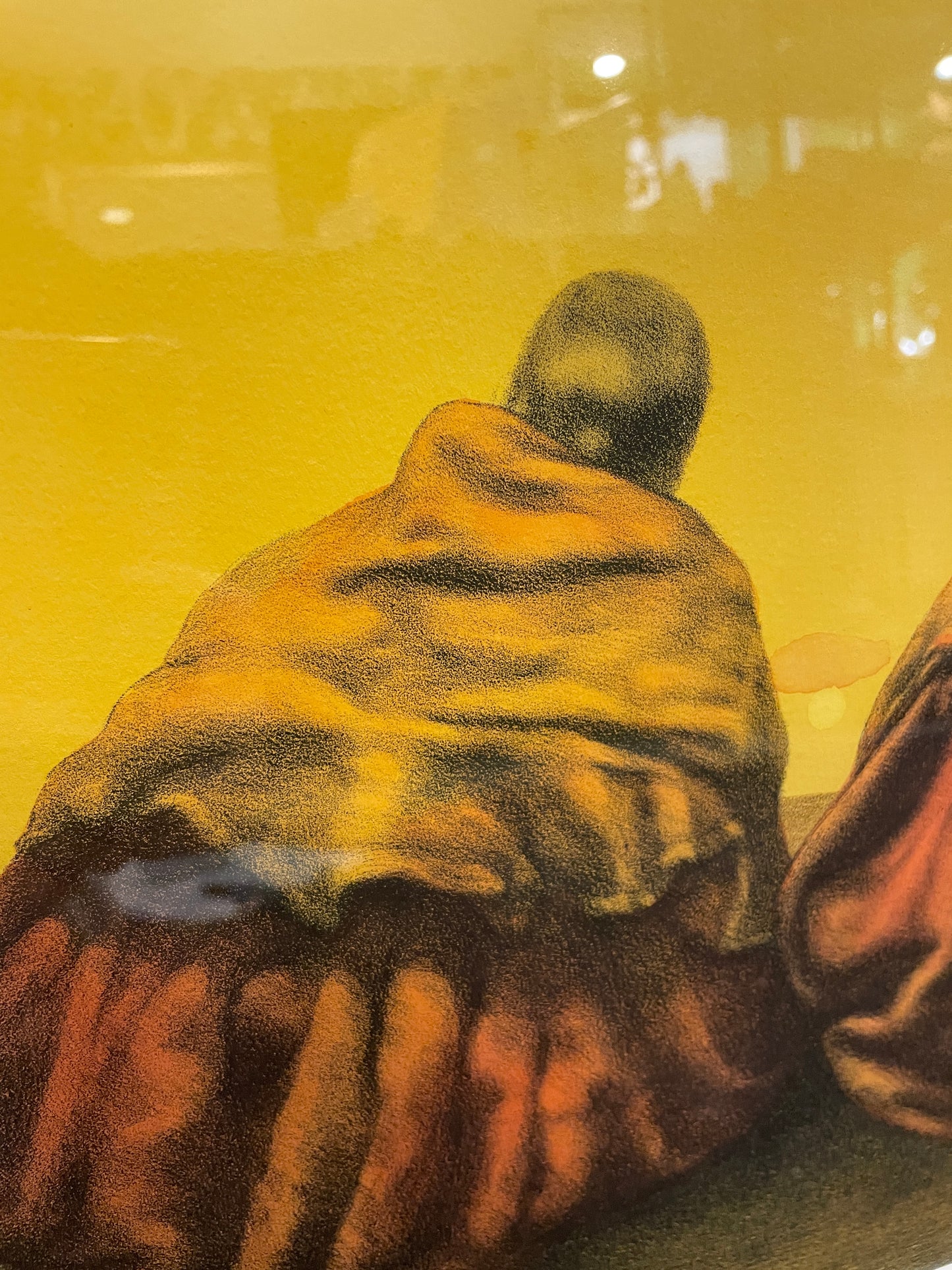 "Two Lamas at Dusk" Lithograph (0ND004)