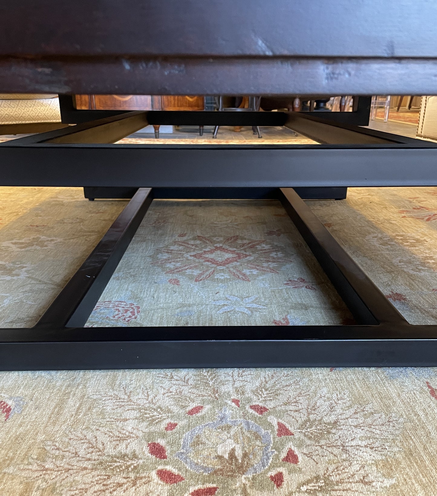 Taracea Coffee Table with Cross Wood Veneer Top (0BZ002)