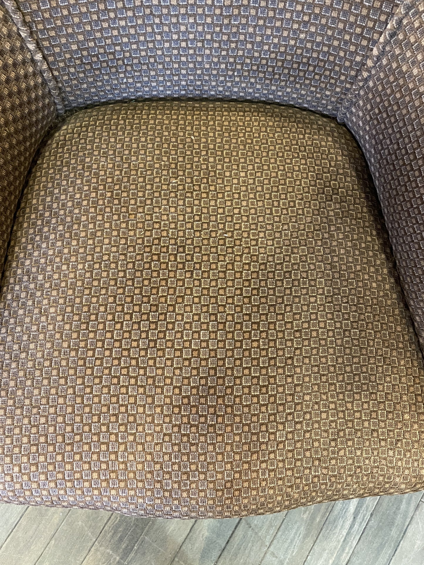 20s Mahogany Reupholstered Armchair on Casters (0BZ017)