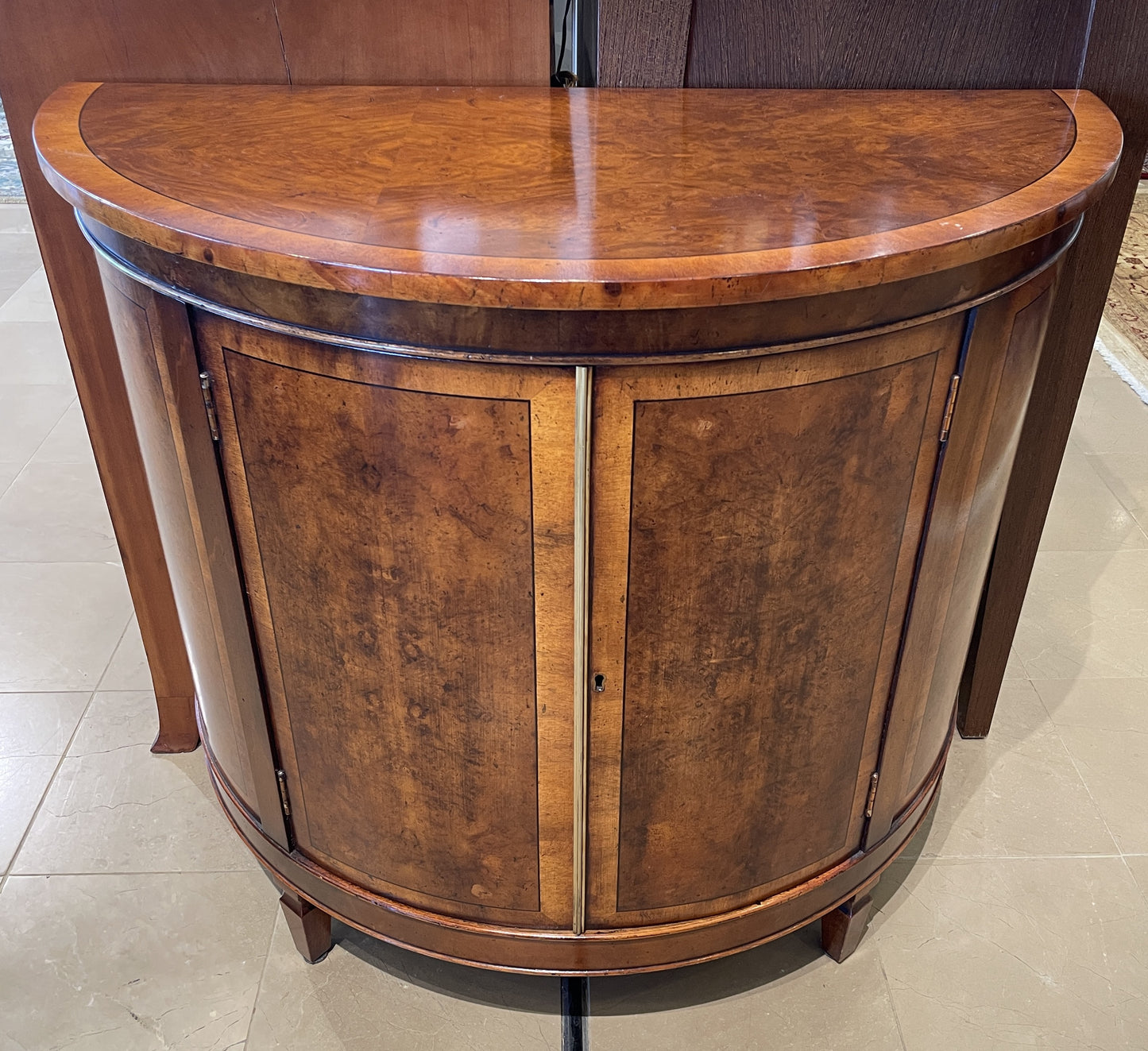 Banded Demilune Chest AS IS (with Key) (0BZ01B)