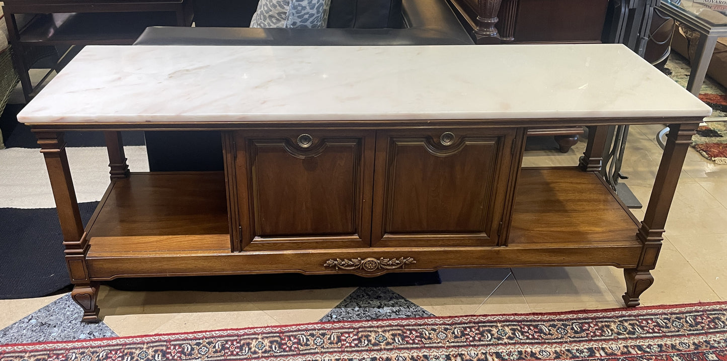 Vintage Marble Top Console (0JW006)