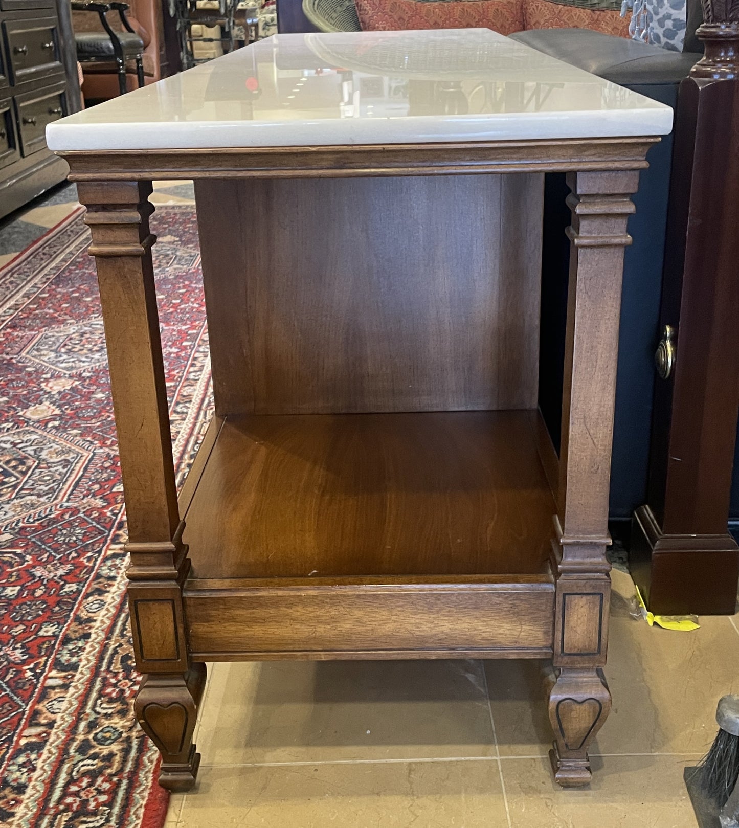 Vintage Marble Top Console (0JW006)