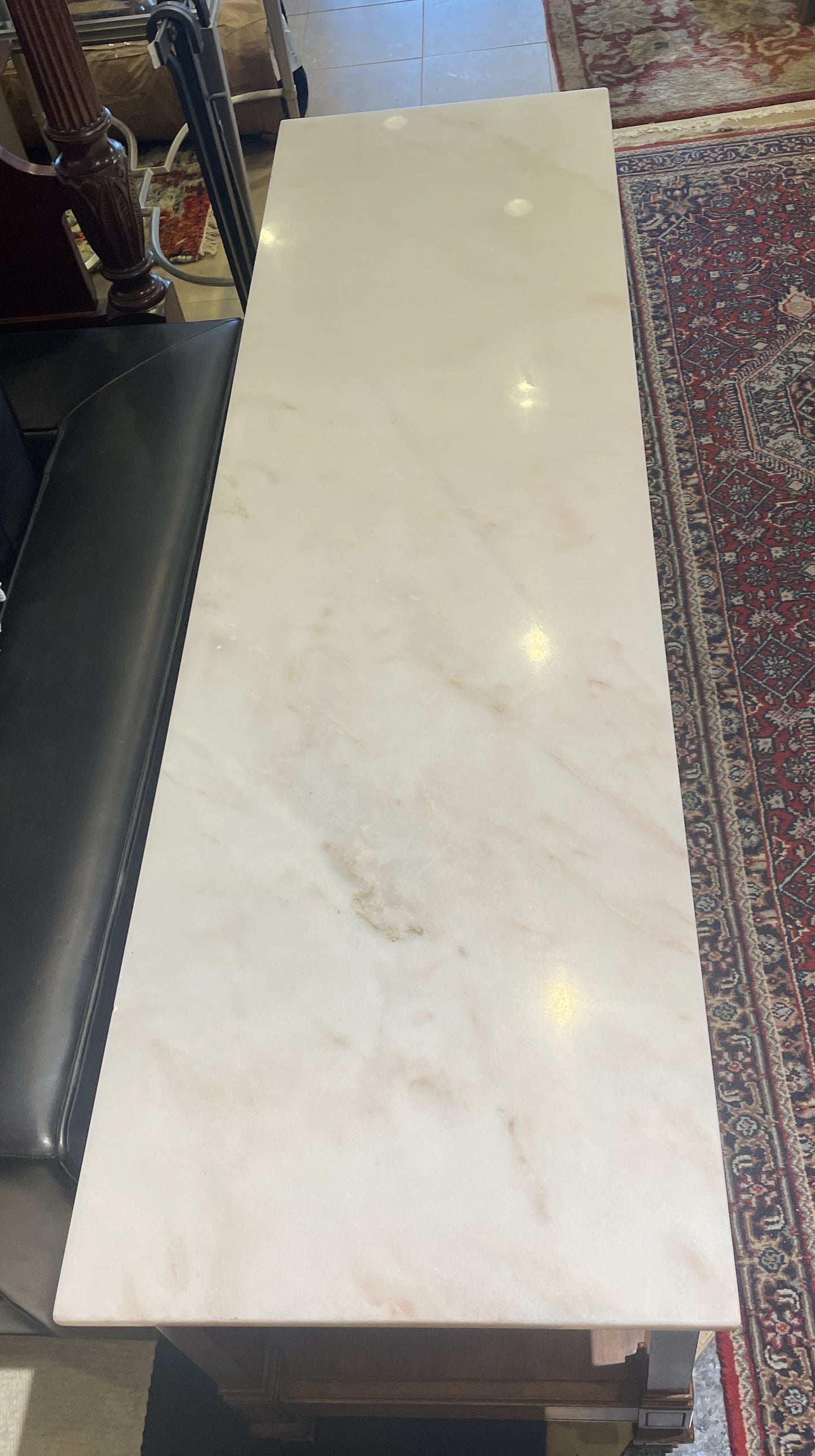 Vintage Marble Top Console (0JW006)
