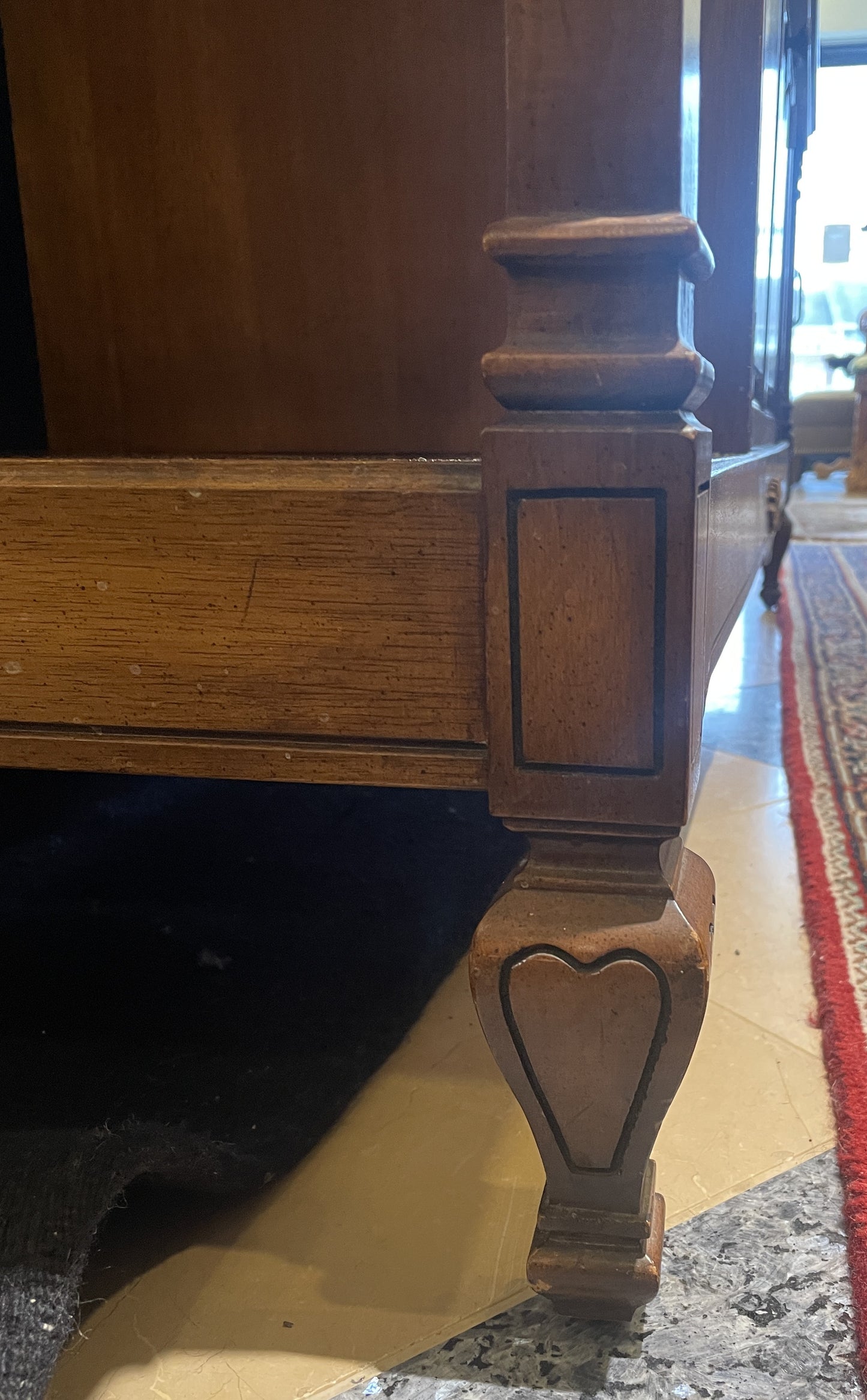 Vintage Marble Top Console (0JW006)