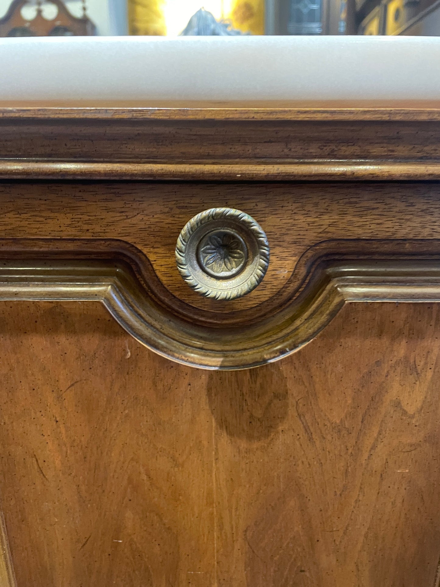 Vintage Marble Top Console (0JW006)