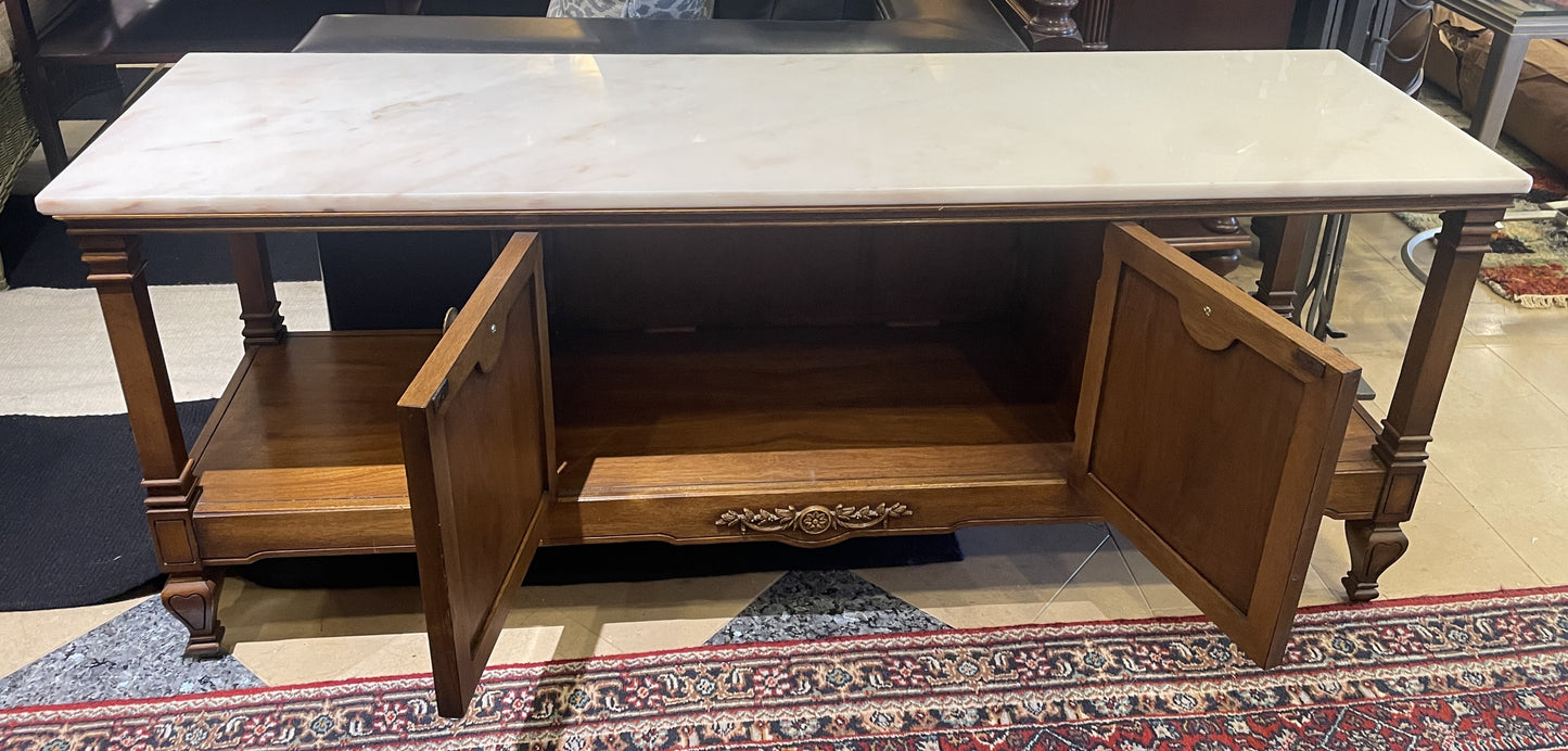 Vintage Marble Top Console (0JW006)