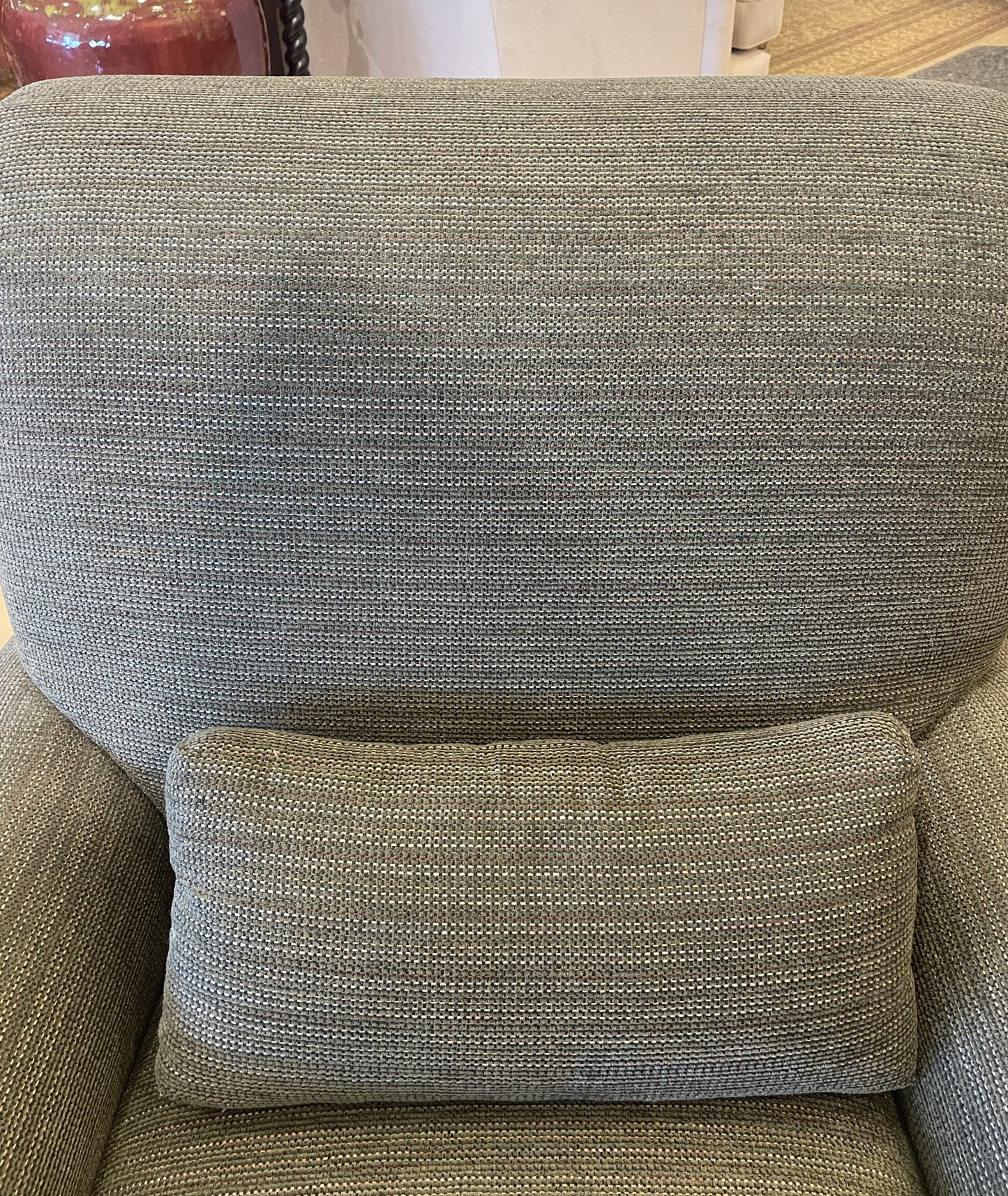 Green Upholstered Occasional Chair and Ottoman (0BZ008)