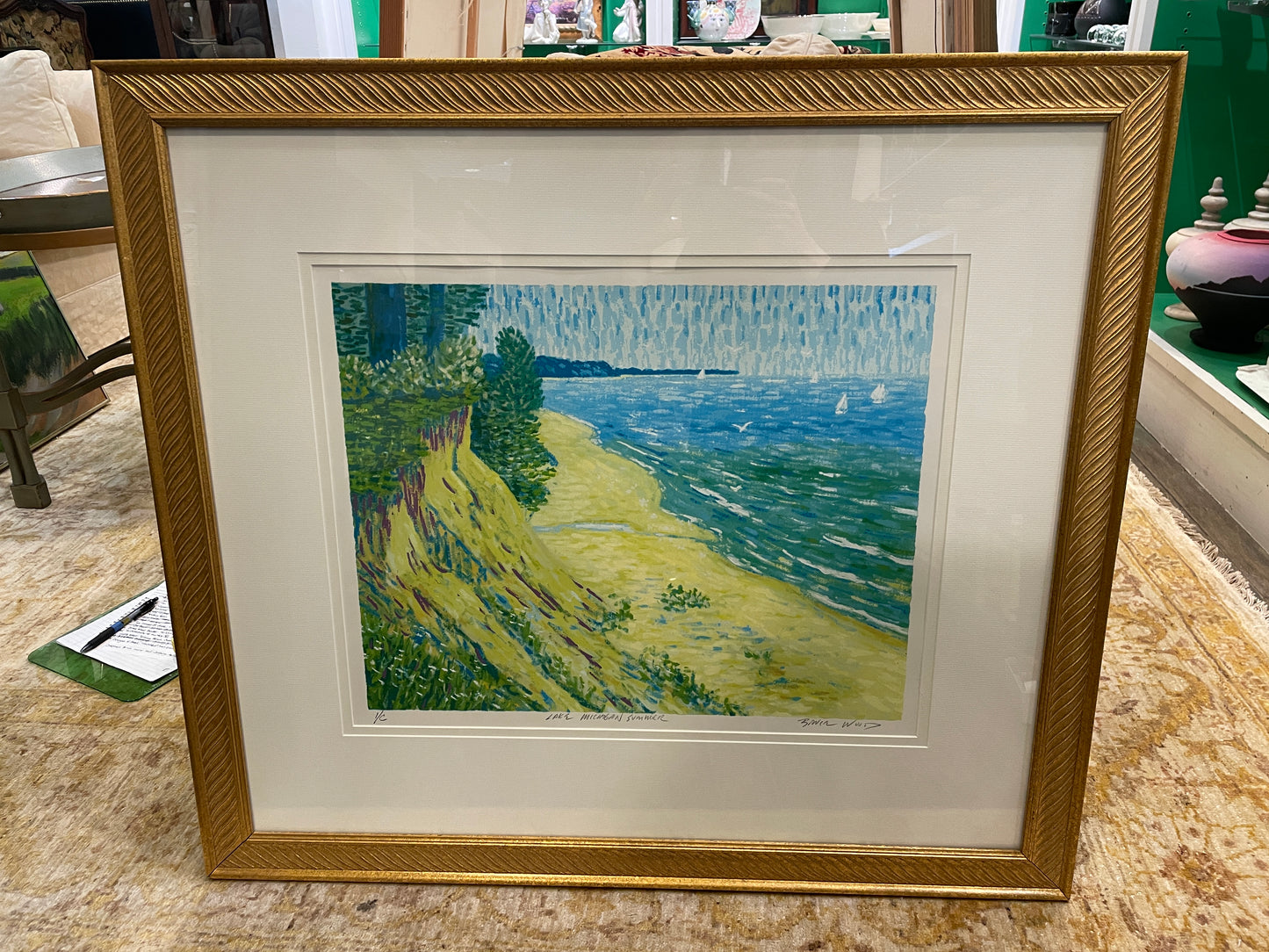 Bruce Wood Lake Scene Lithograph (0ND00P)