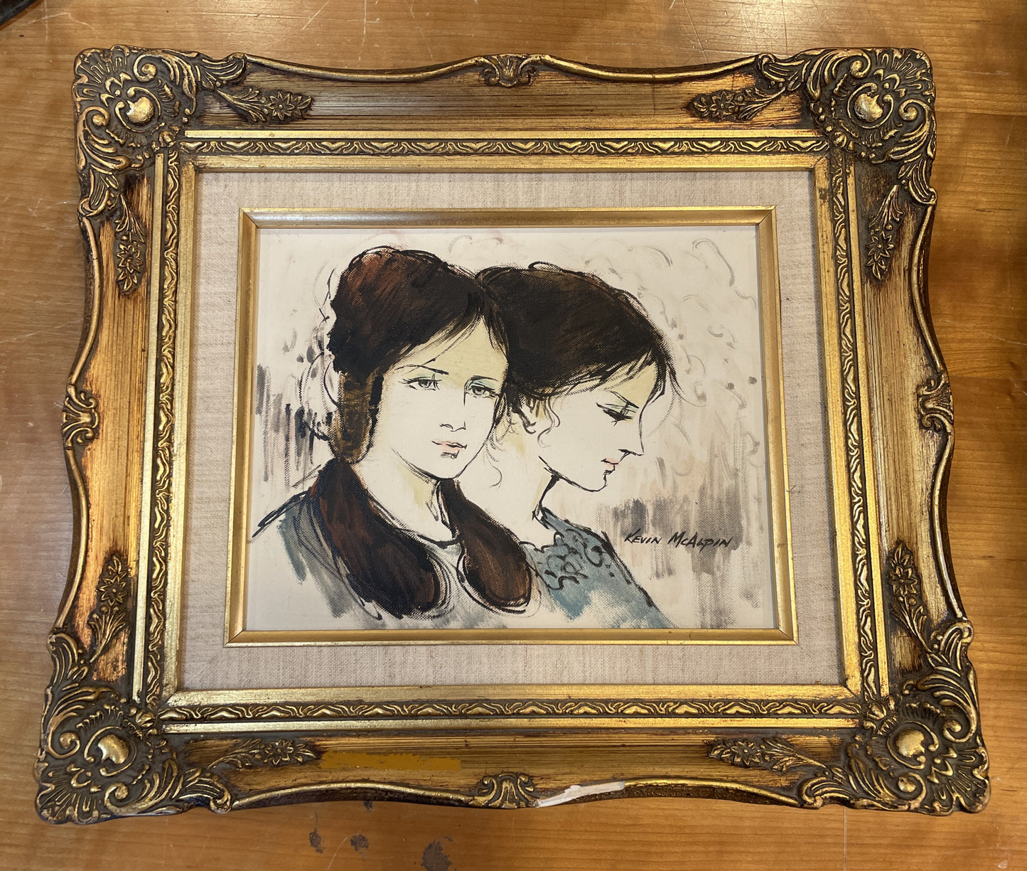 Kevin McAlpin Two Girls, mid century (0ND007)