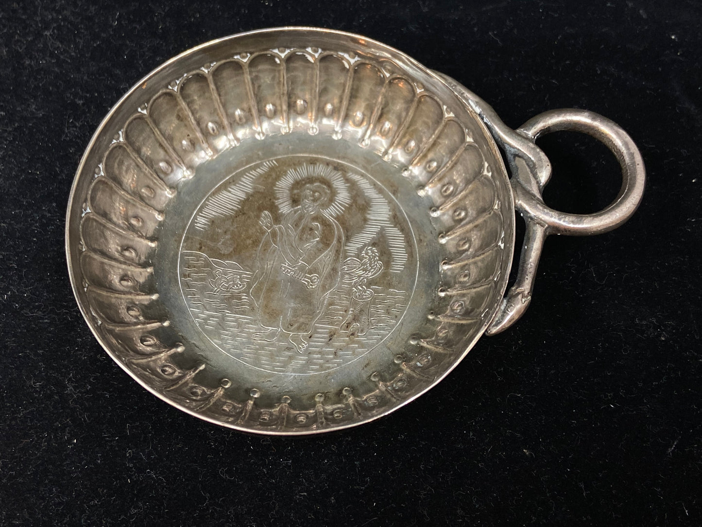 Antique Silver Snake Handle Tastevin CA. 1760-1790 (26738)