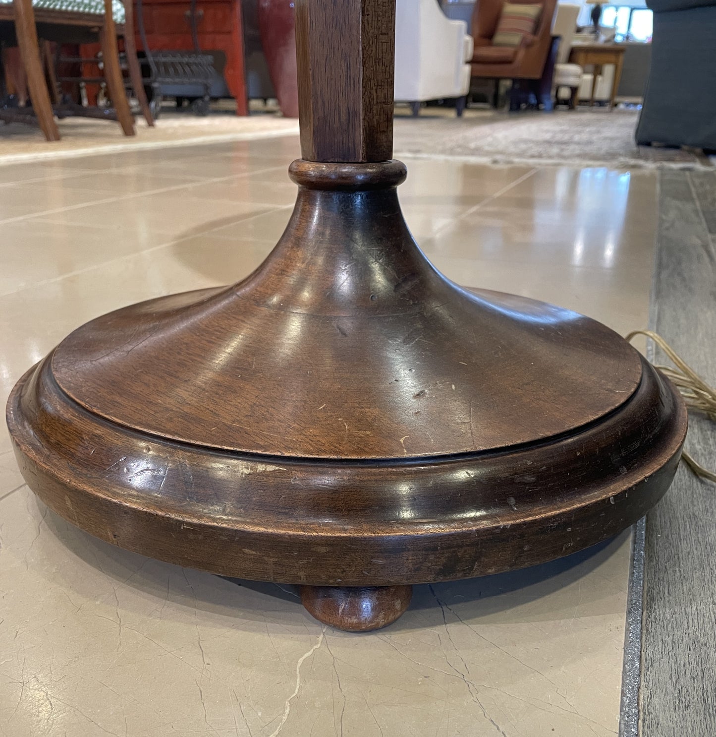 Mahogany Pencil Post Floor Lamp (0BZ005)