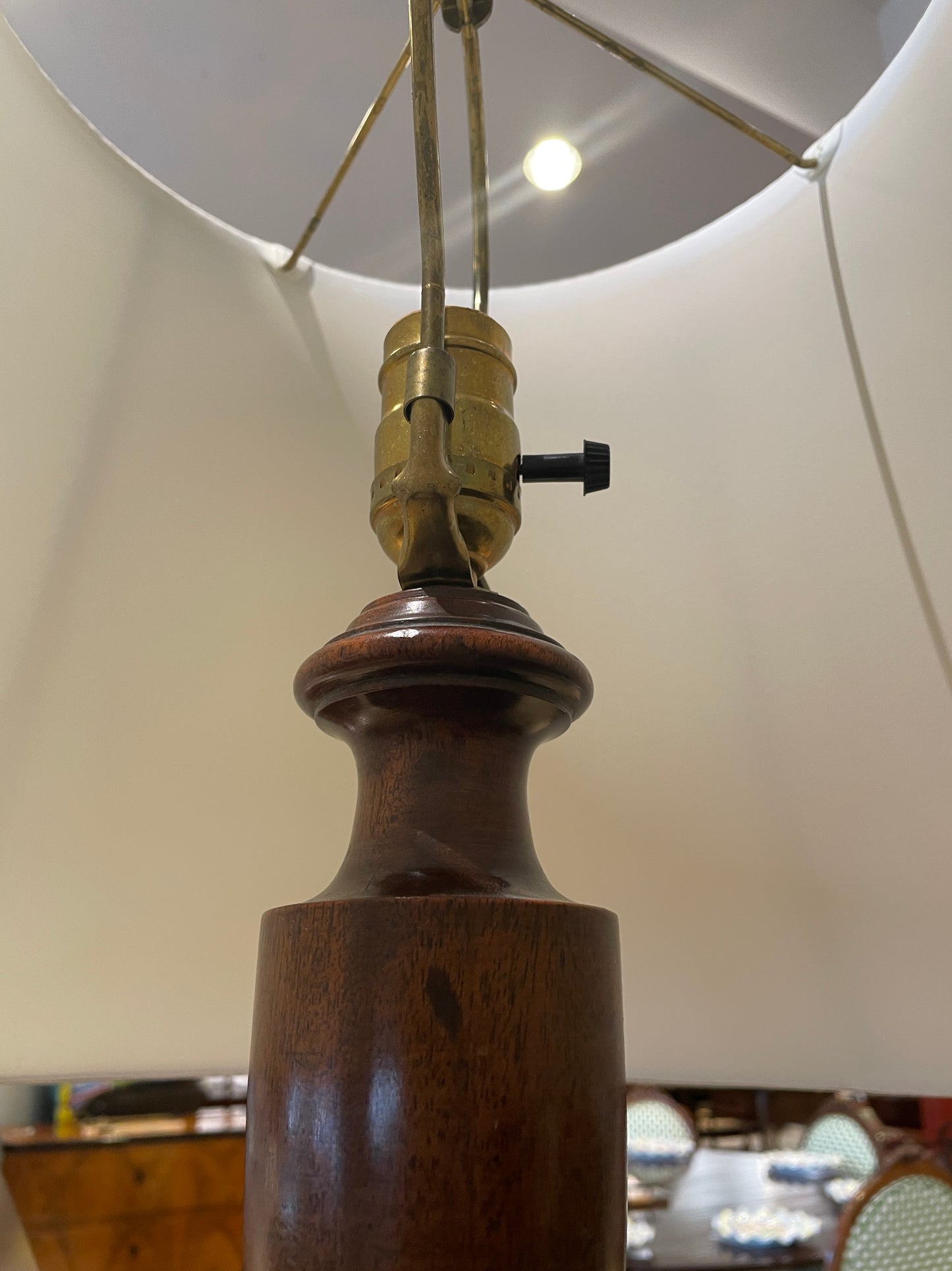 Mahogany Pencil Post Floor Lamp (0BZ005)