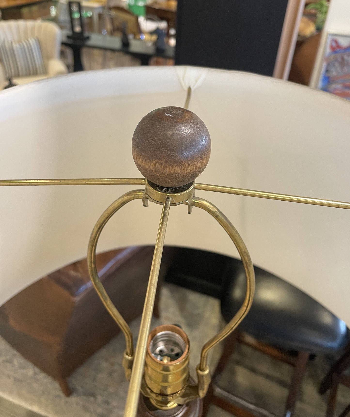 Mahogany Pencil Post Floor Lamp (0BZ005)