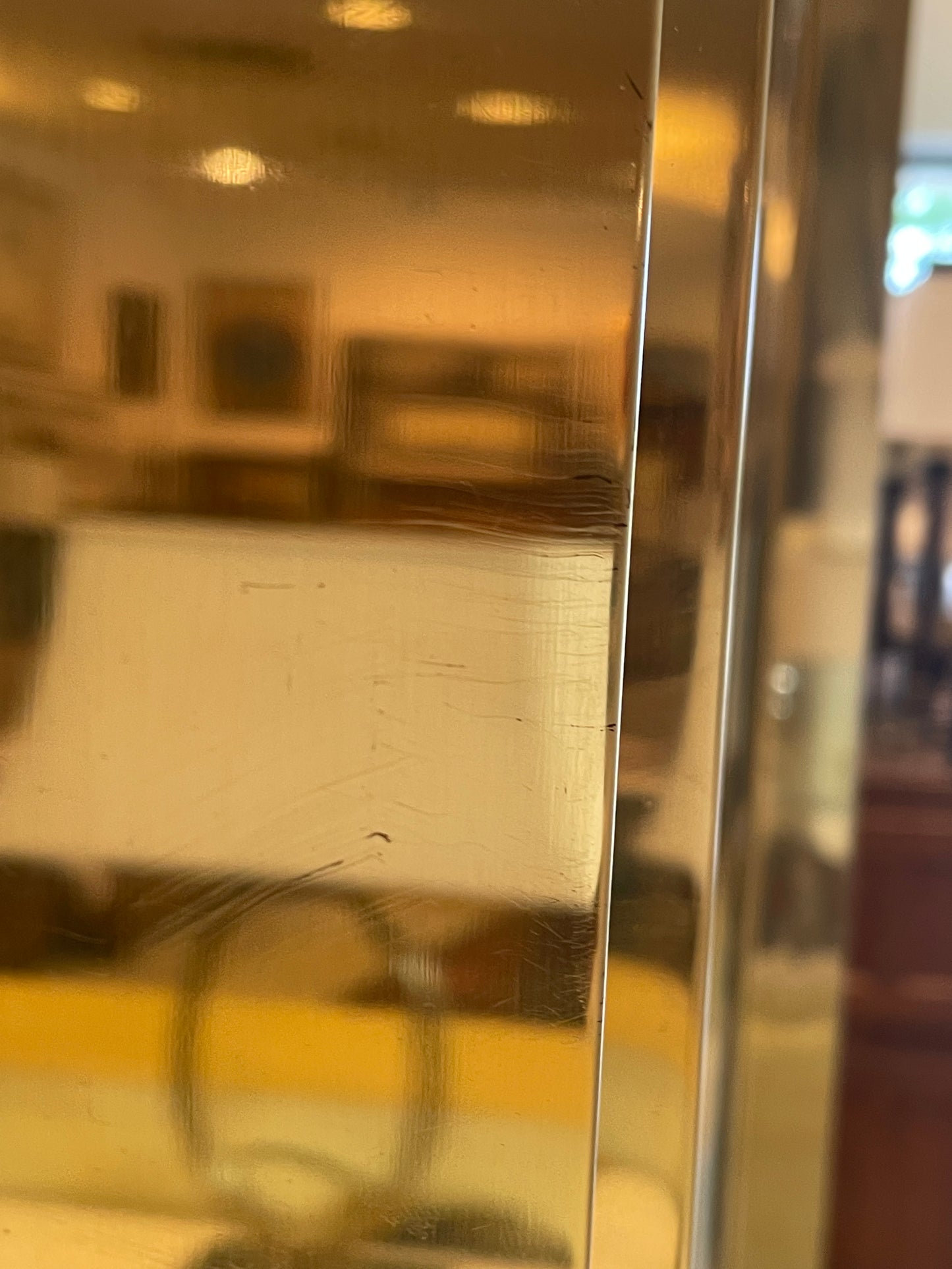 Vintage Brass and Wood Room Divider, AS IS (0JF004)