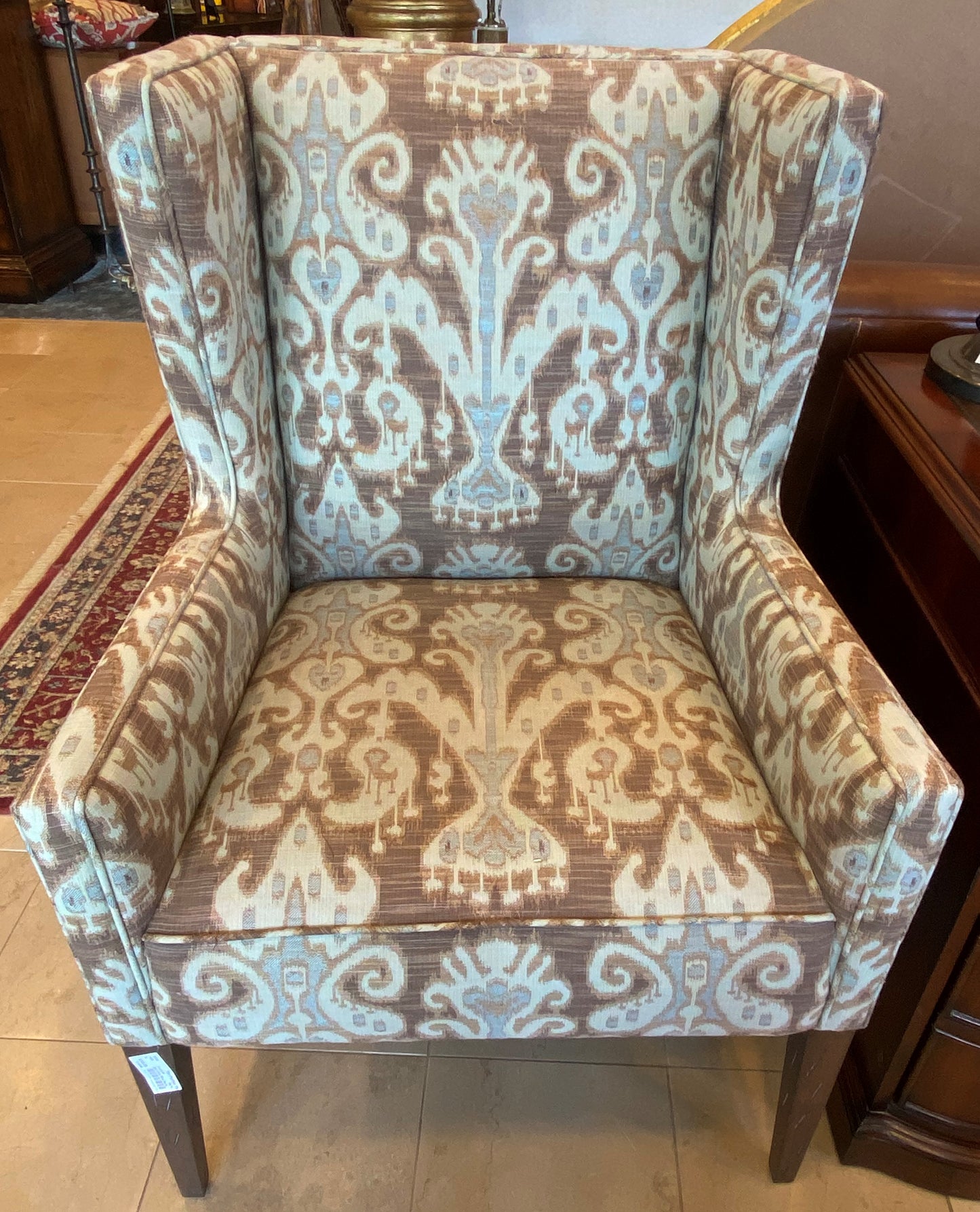 Ikat Blue Chair AS IS