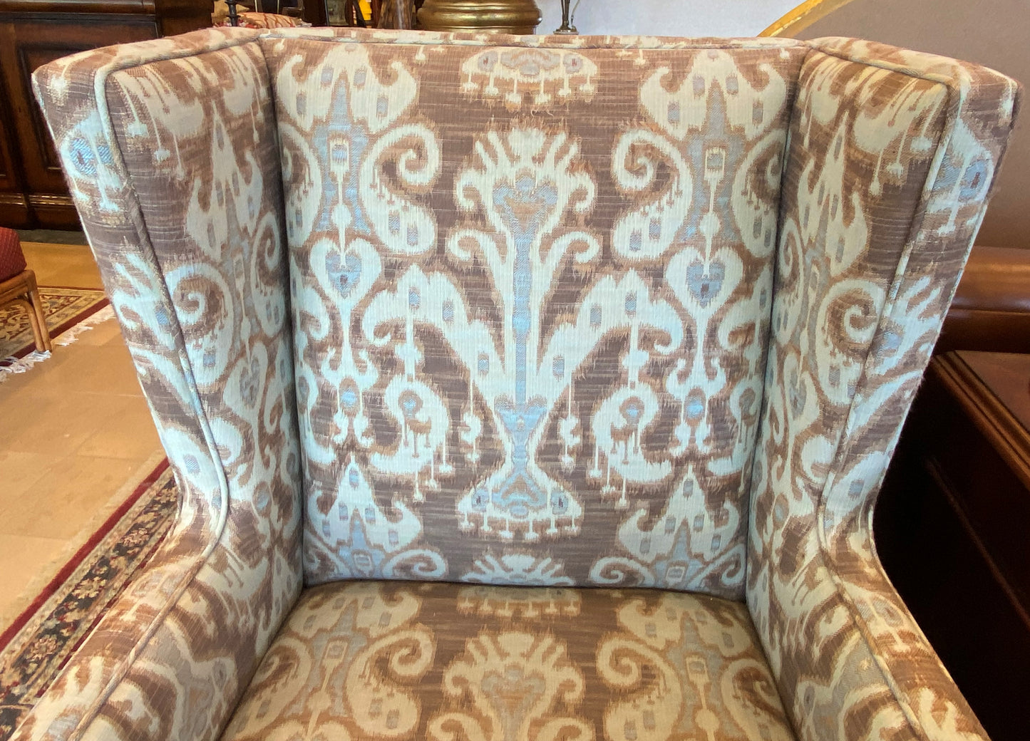 Ikat Blue Chair AS IS