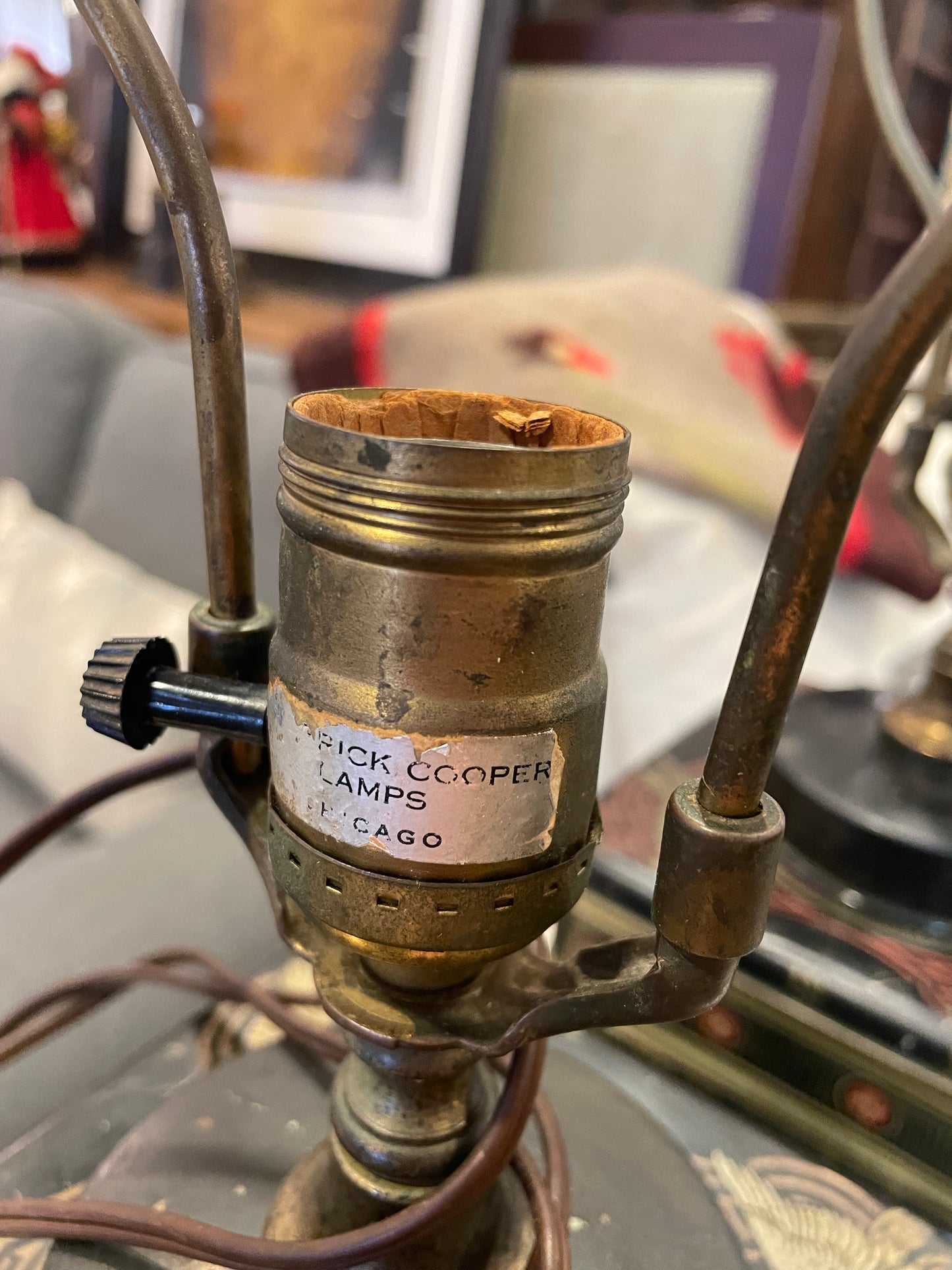 Pair Frederick Cooper Chinoiserie Lamps, no shades (0JL005)