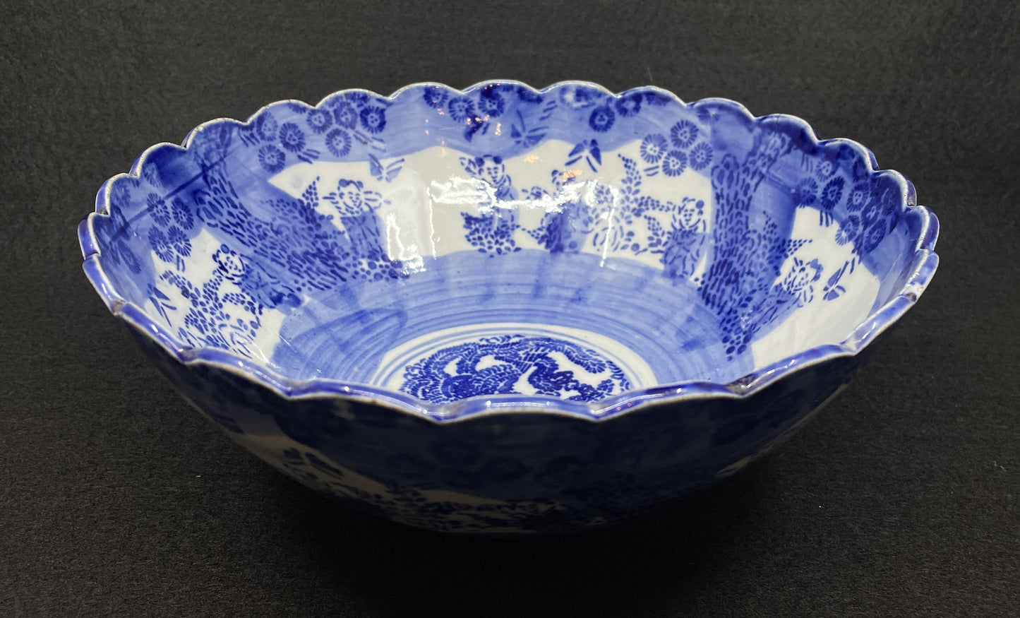 Japanese Katagami Bowl with Scalloped Edge (0NJ00B)