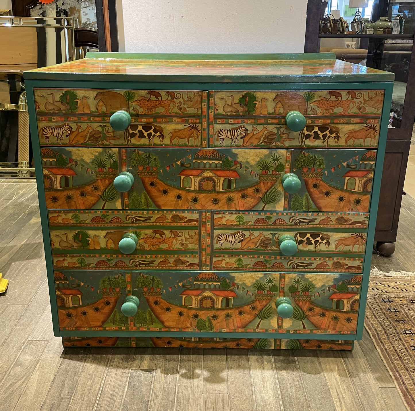 Vintage Noah's Ark Decoupage Dresser (0BZ005)