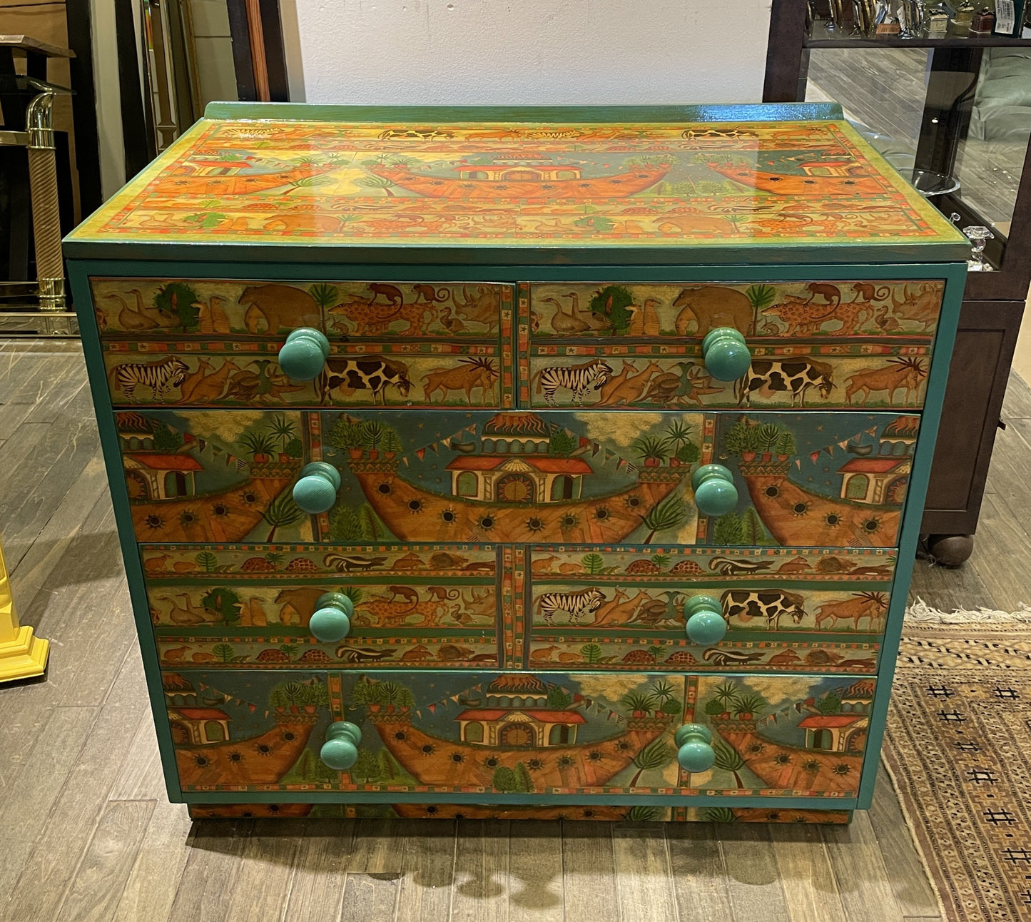 Vintage Noah's Ark Decoupage Dresser (0BZ005)