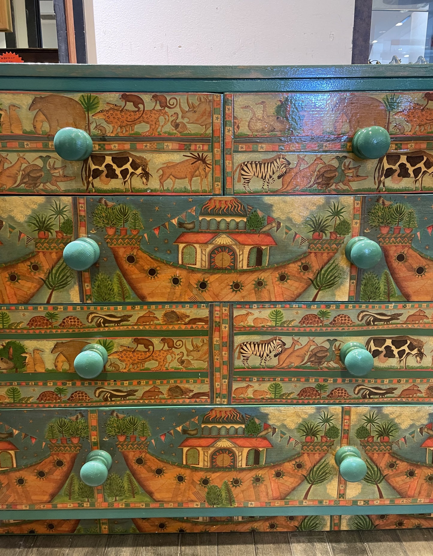 Vintage Noah's Ark Decoupage Dresser (0BZ005)