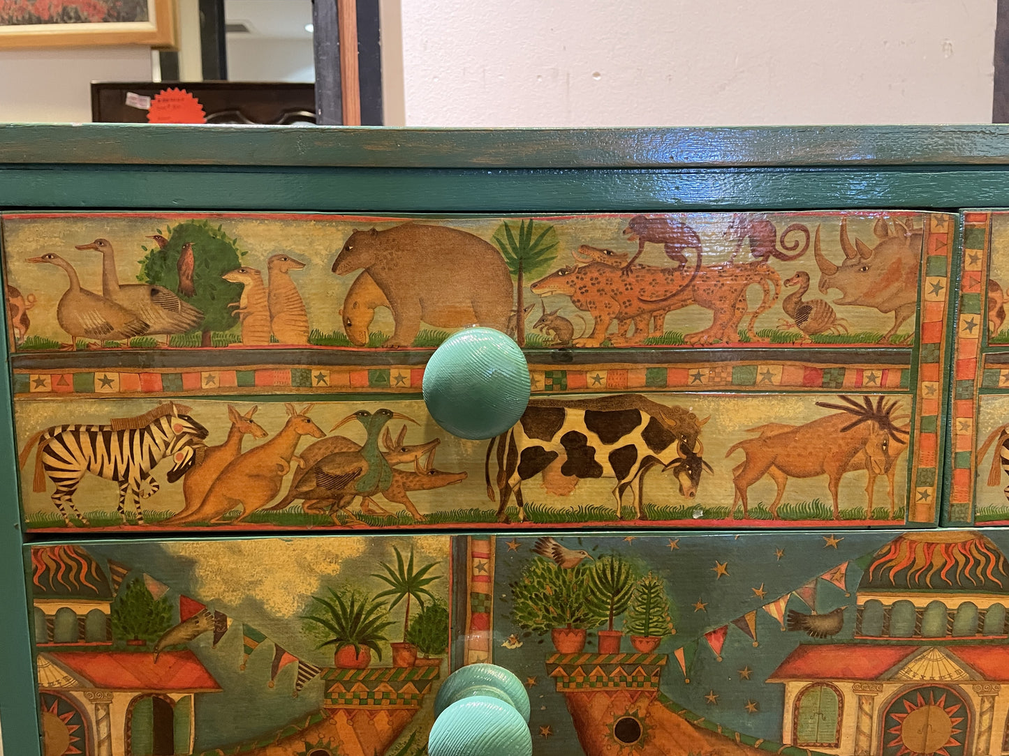 Vintage Noah's Ark Decoupage Dresser (0BZ005)