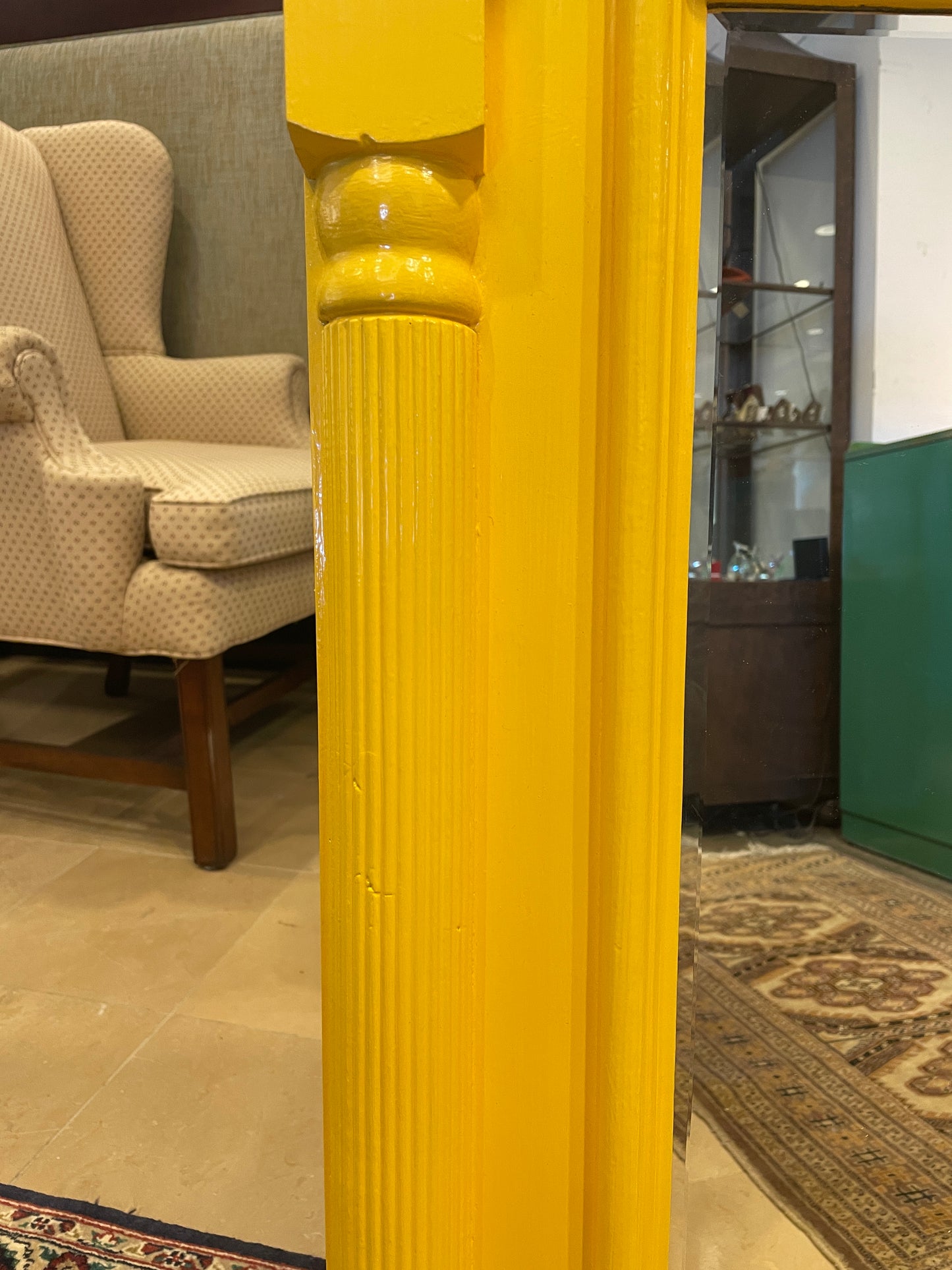 Georgian Style Mirror with Yellow Finish (0BZ007)