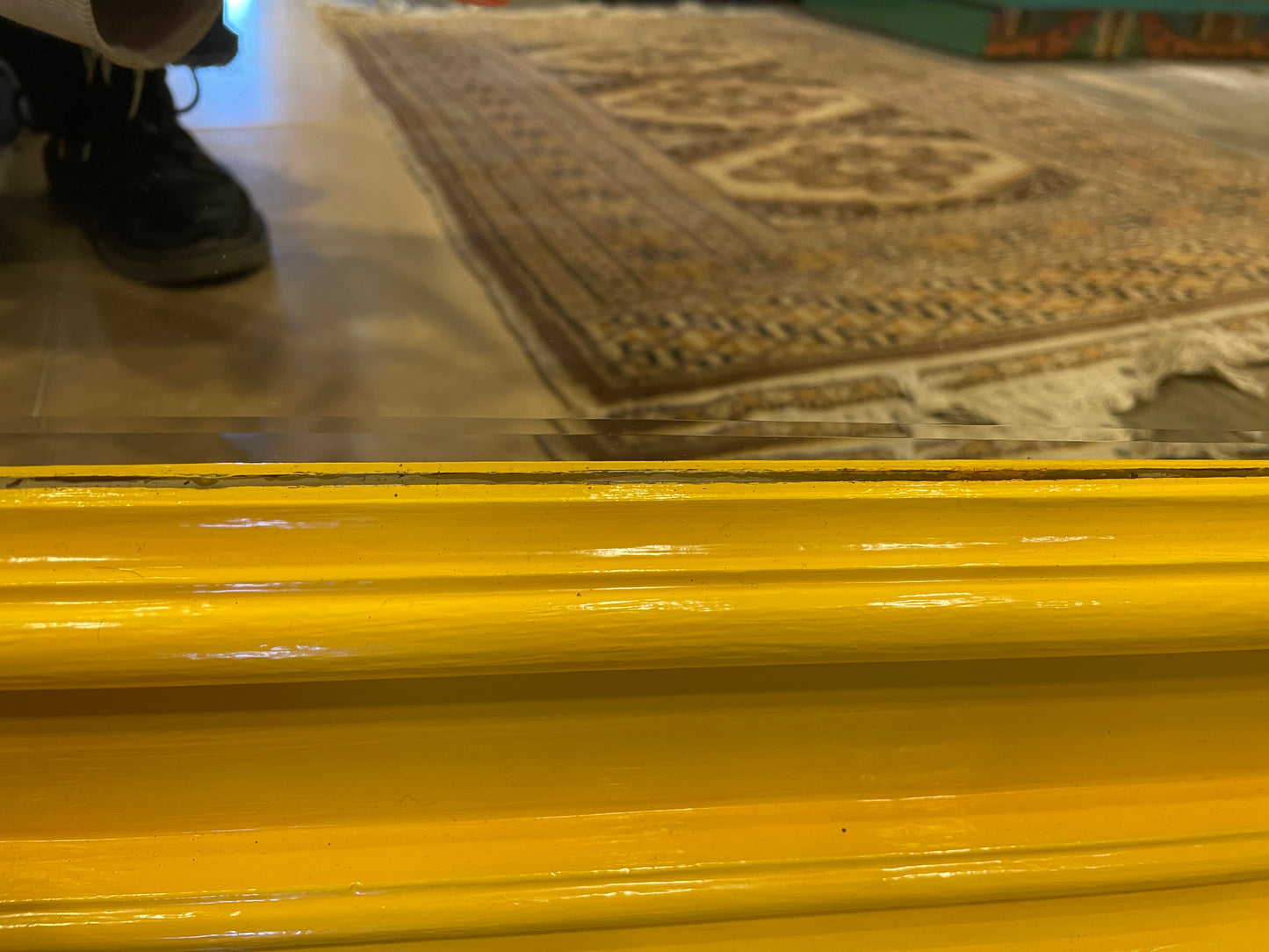 Georgian Style Mirror with Yellow Finish (0BZ007)