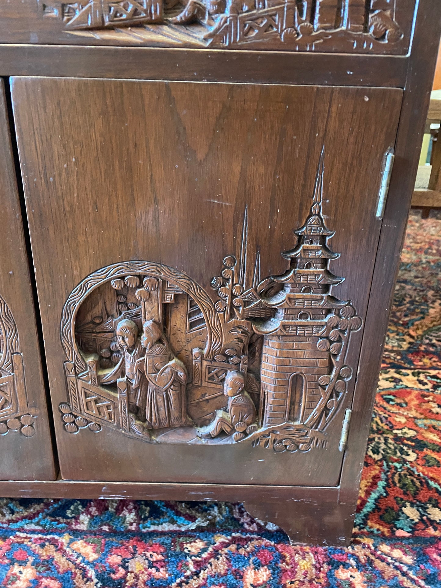 Carved Asian Silverware Chest, floor standing (0NJ00A)