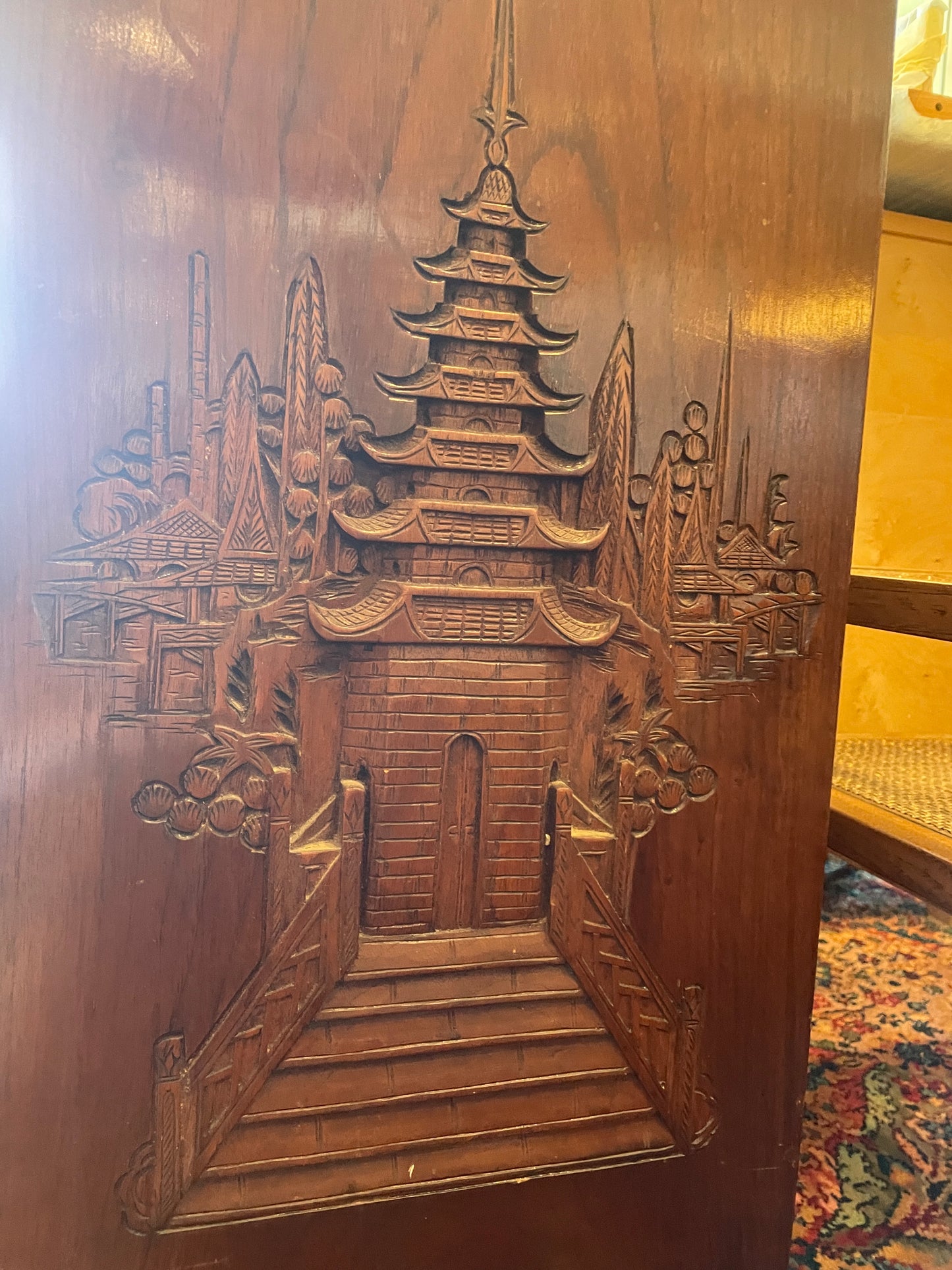 Carved Asian Silverware Chest, floor standing (0NJ00A)