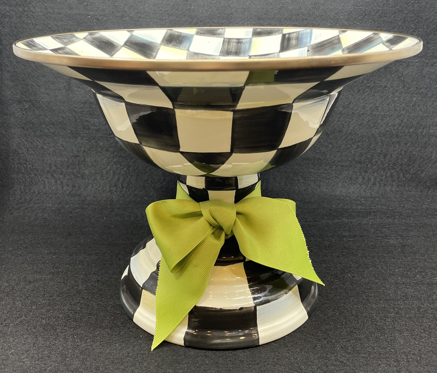 Mackenzie-Childs Courtly Check Large Center Compote (0NL005)