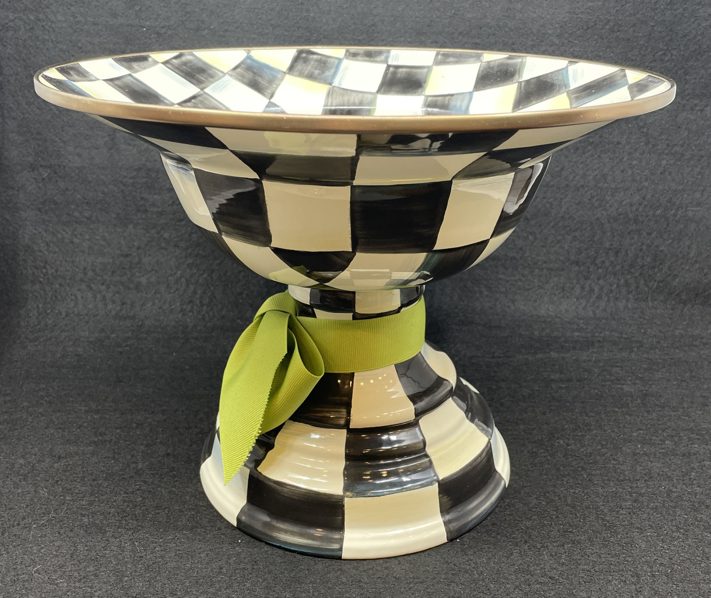 Mackenzie-Childs Courtly Check Large Center Compote (0NL005)