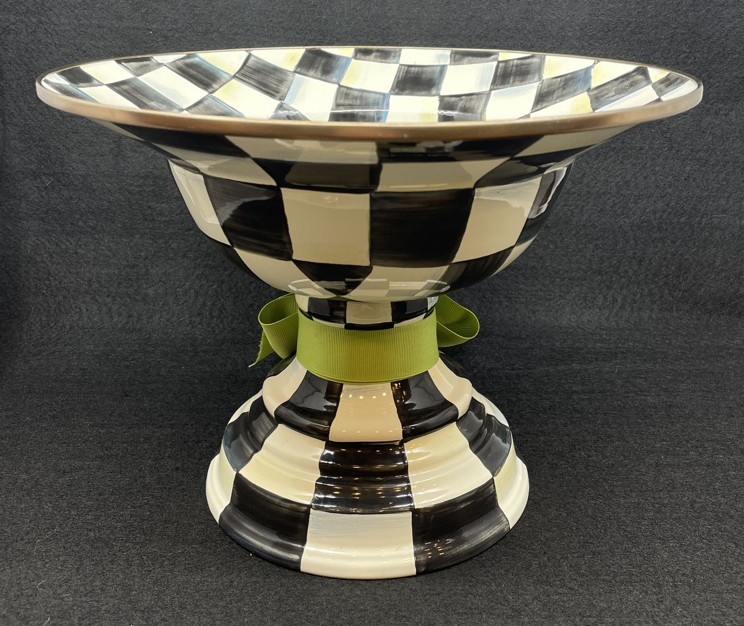 Mackenzie-Childs Courtly Check Large Center Compote (0NL005)