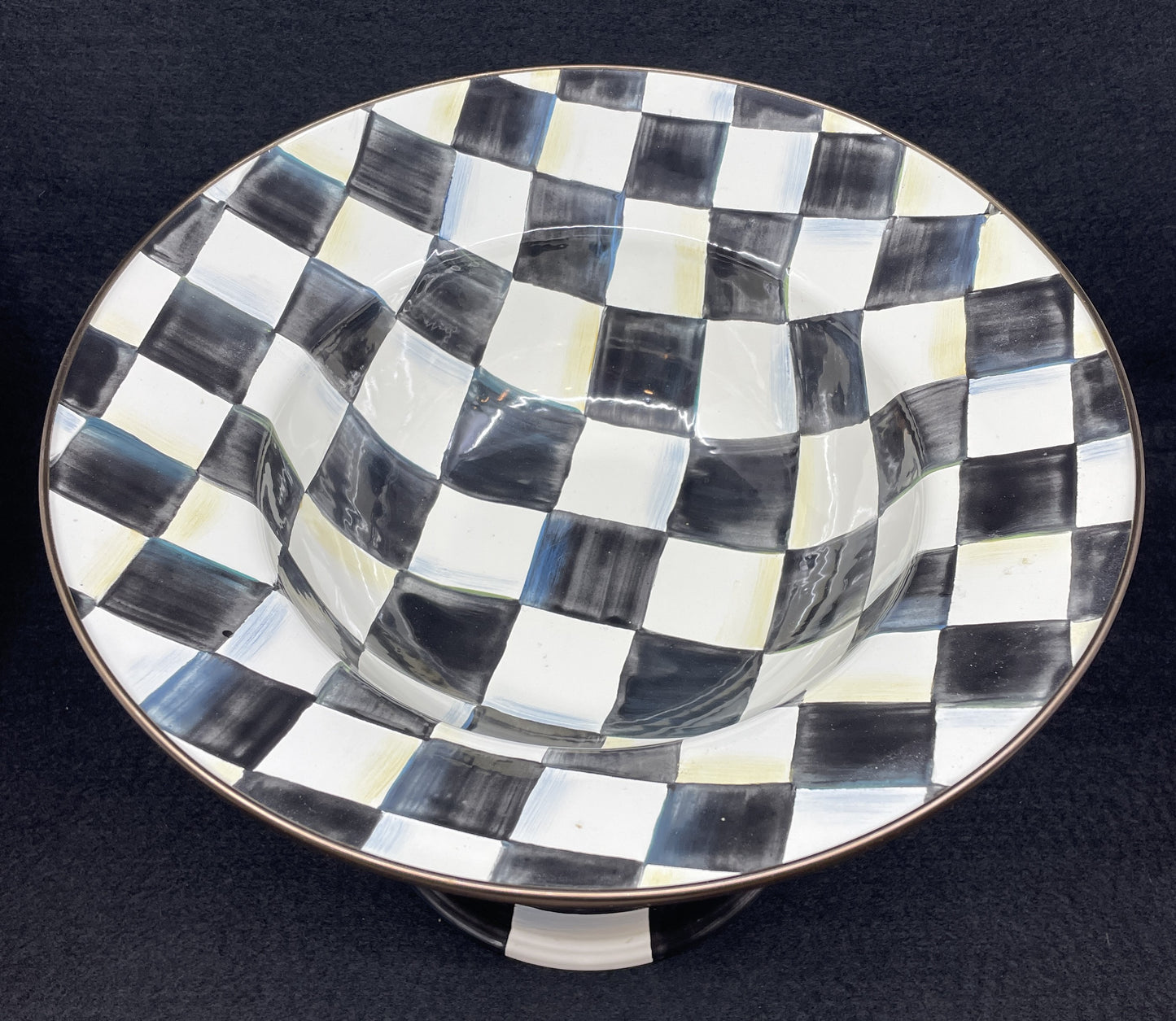 Mackenzie-Childs Courtly Check Large Center Compote (0NL005)