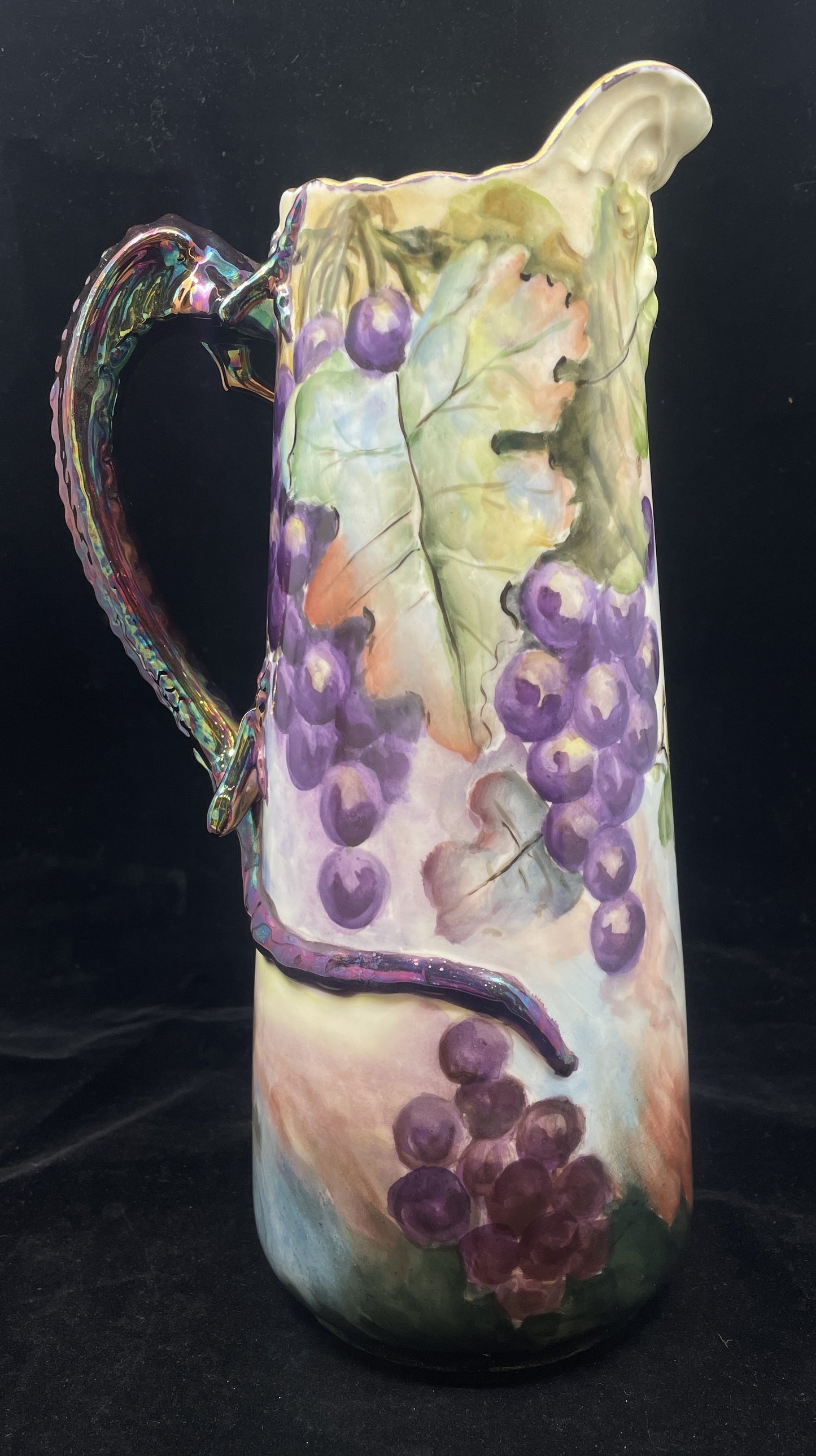 Antique Jean Pouyat Limoges Dragon Tankard with Dragon Handle (0IR016)