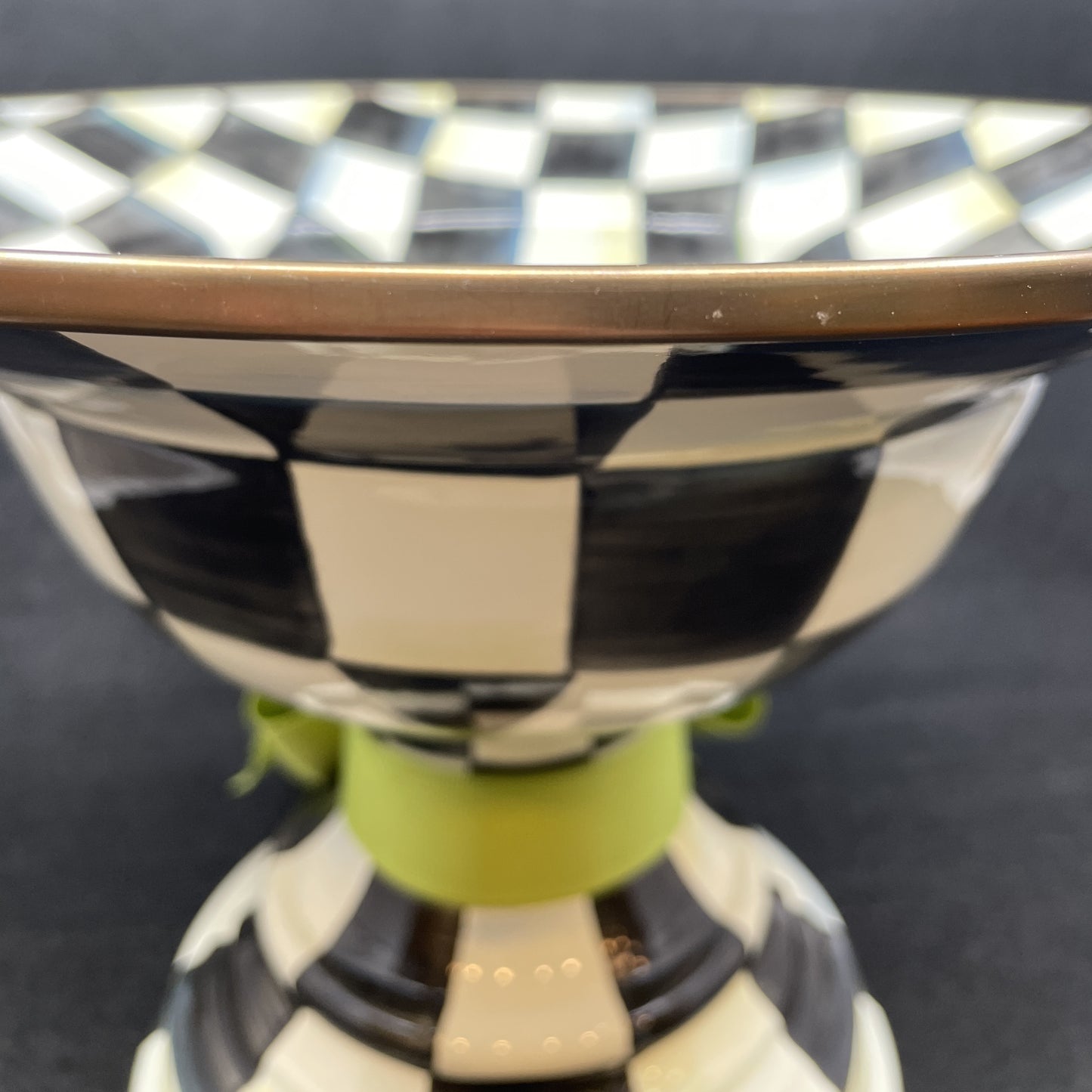 Mackenzie-Childs Courtly Check Large Center Compote (0NL005)
