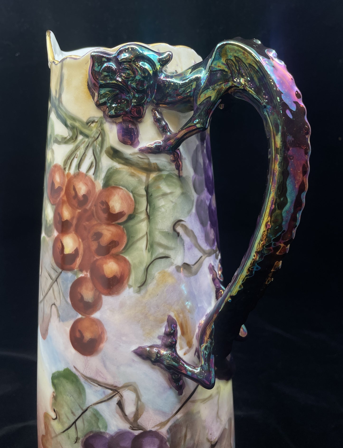Antique Jean Pouyat Limoges Dragon Tankard with Dragon Handle (0IR016)